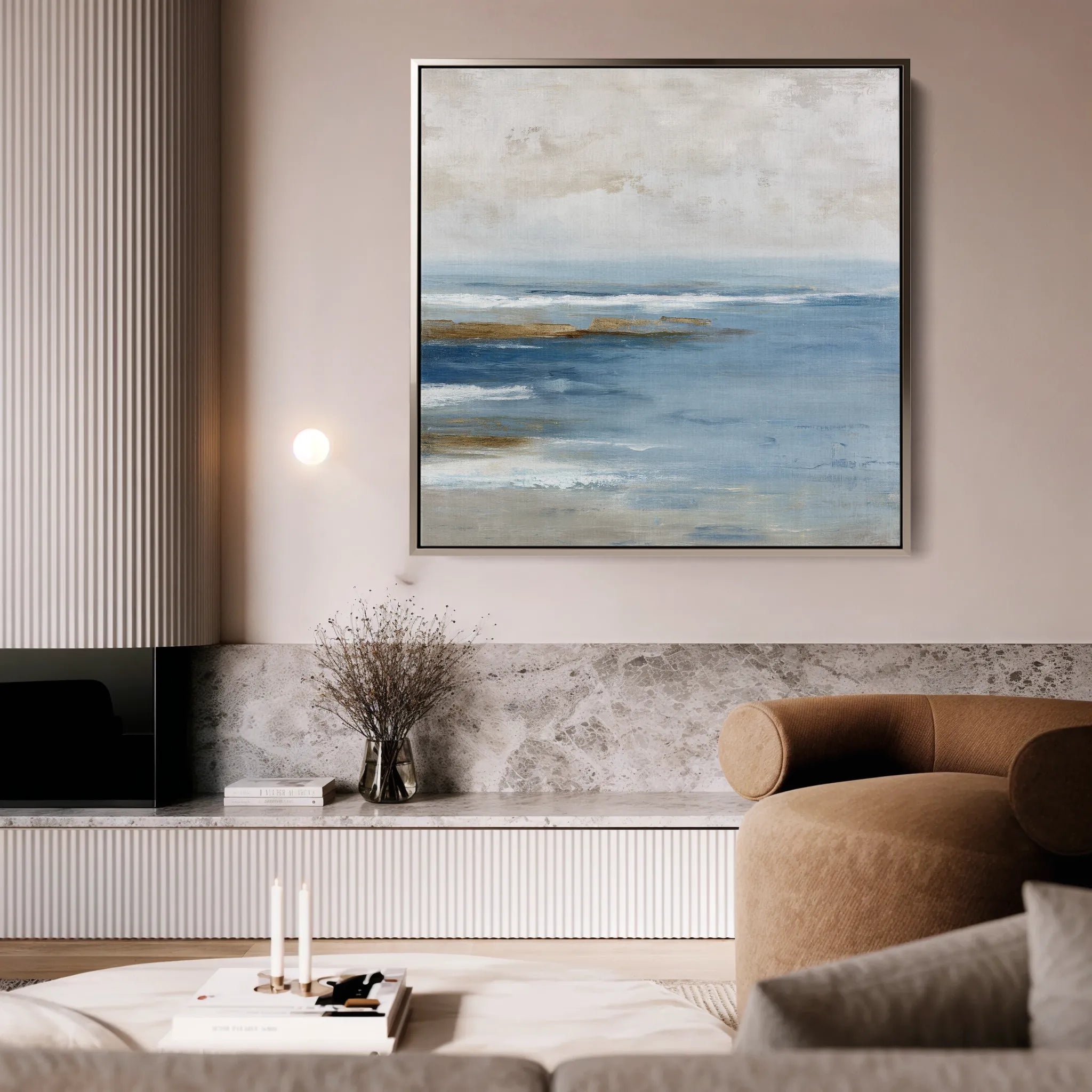 Abstract 852 Canvas Art 16" x 16" / 40 x 40 cm / Black
