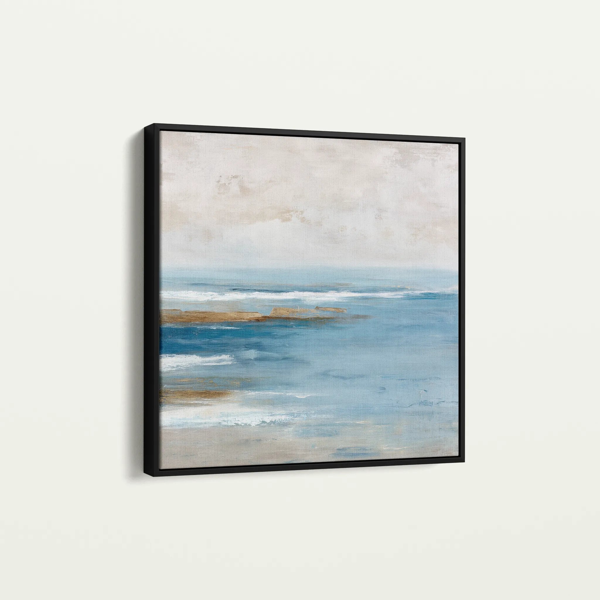 Abstract 852 Canvas Art 16" x 16" / 40 x 40 cm / Black