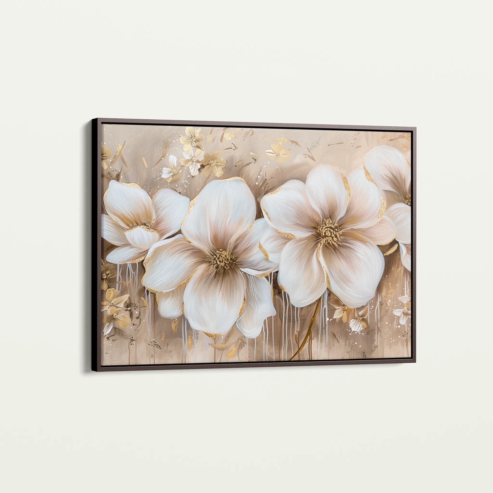 Floral 852 Canvas Art 18" x 24" / 45 x 60 cm / Black