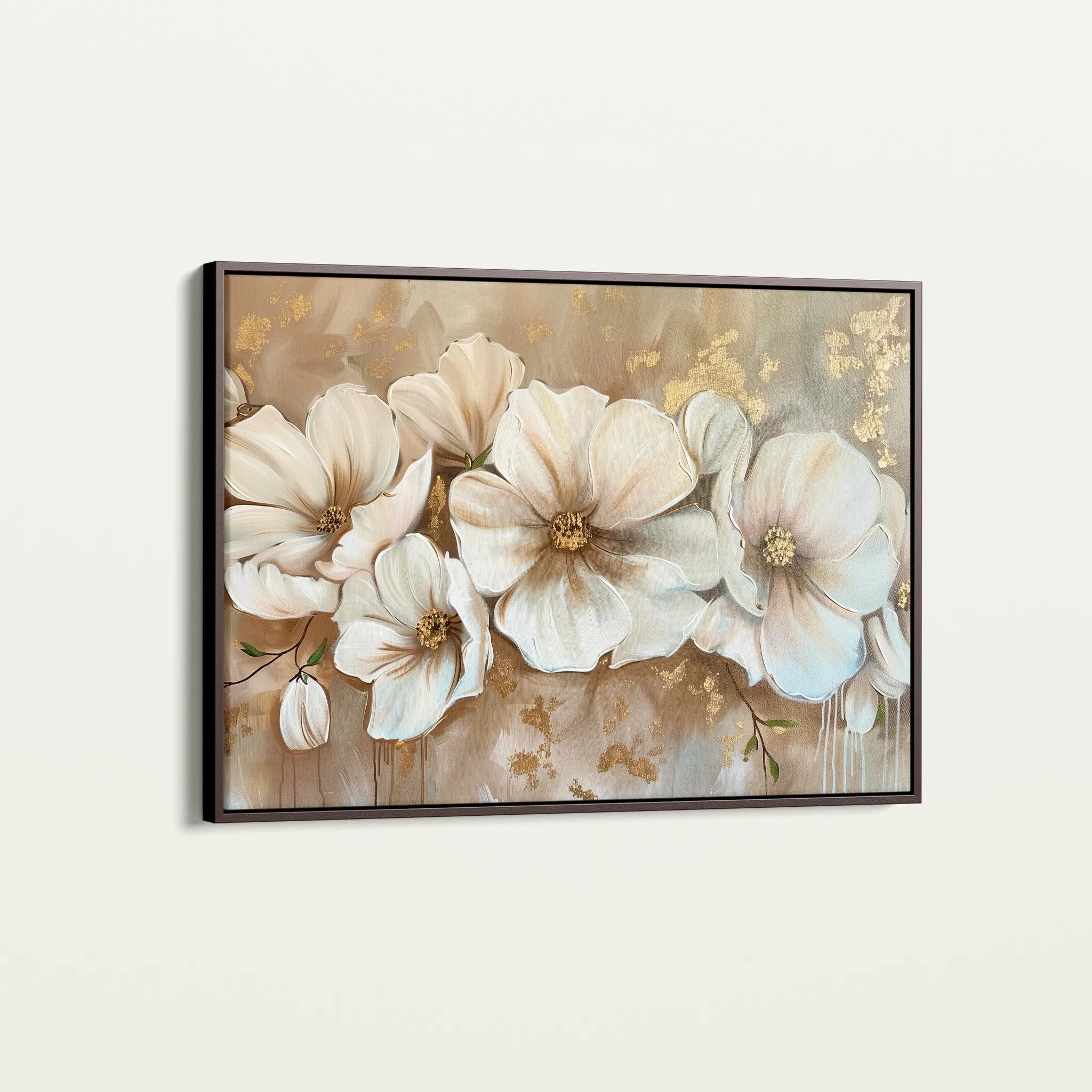 Floral 853 Canvas Art 18" x 24" / 45 x 60 cm / Black