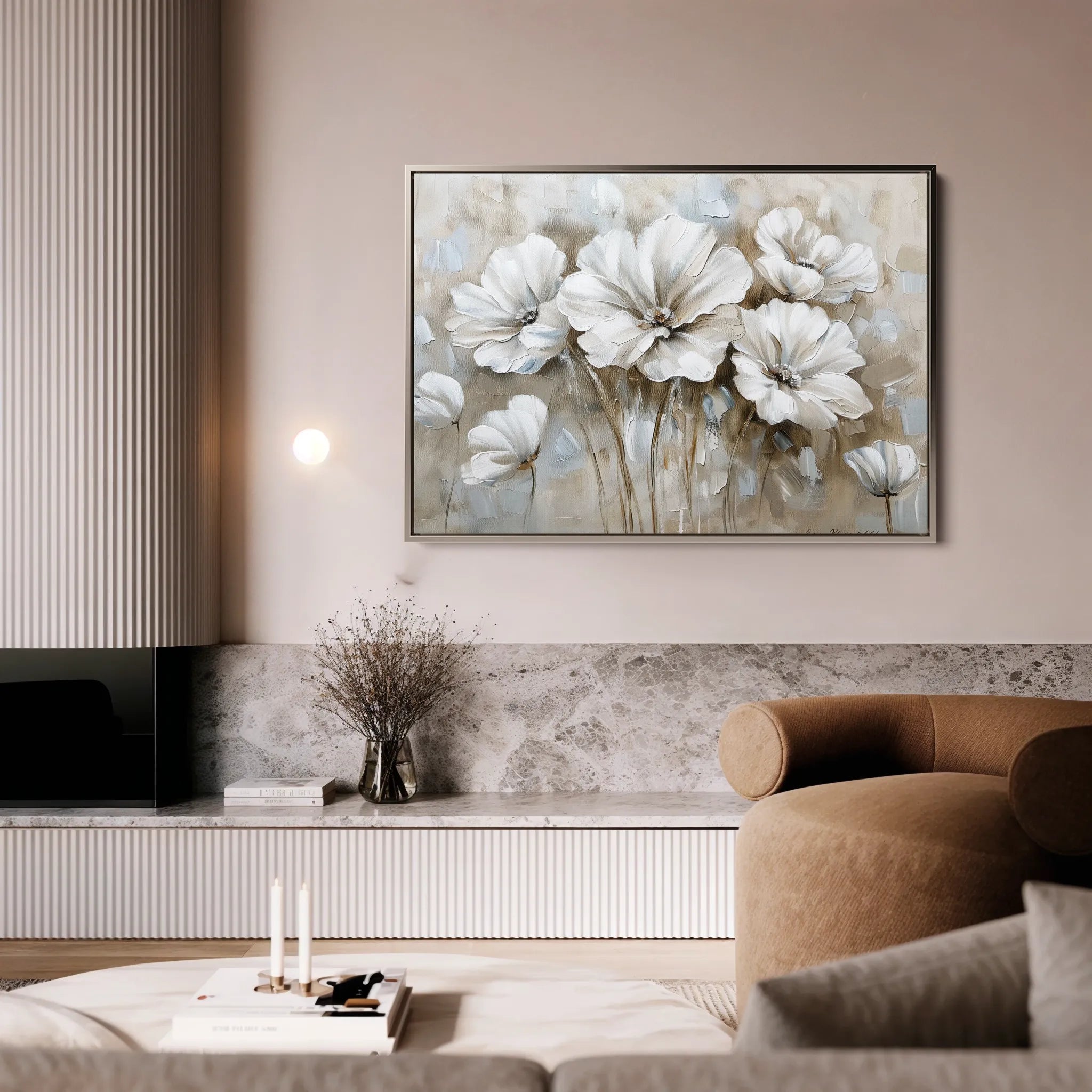 Floral 854 Canvas Art 18" x 24" / 45 x 60 cm / Black