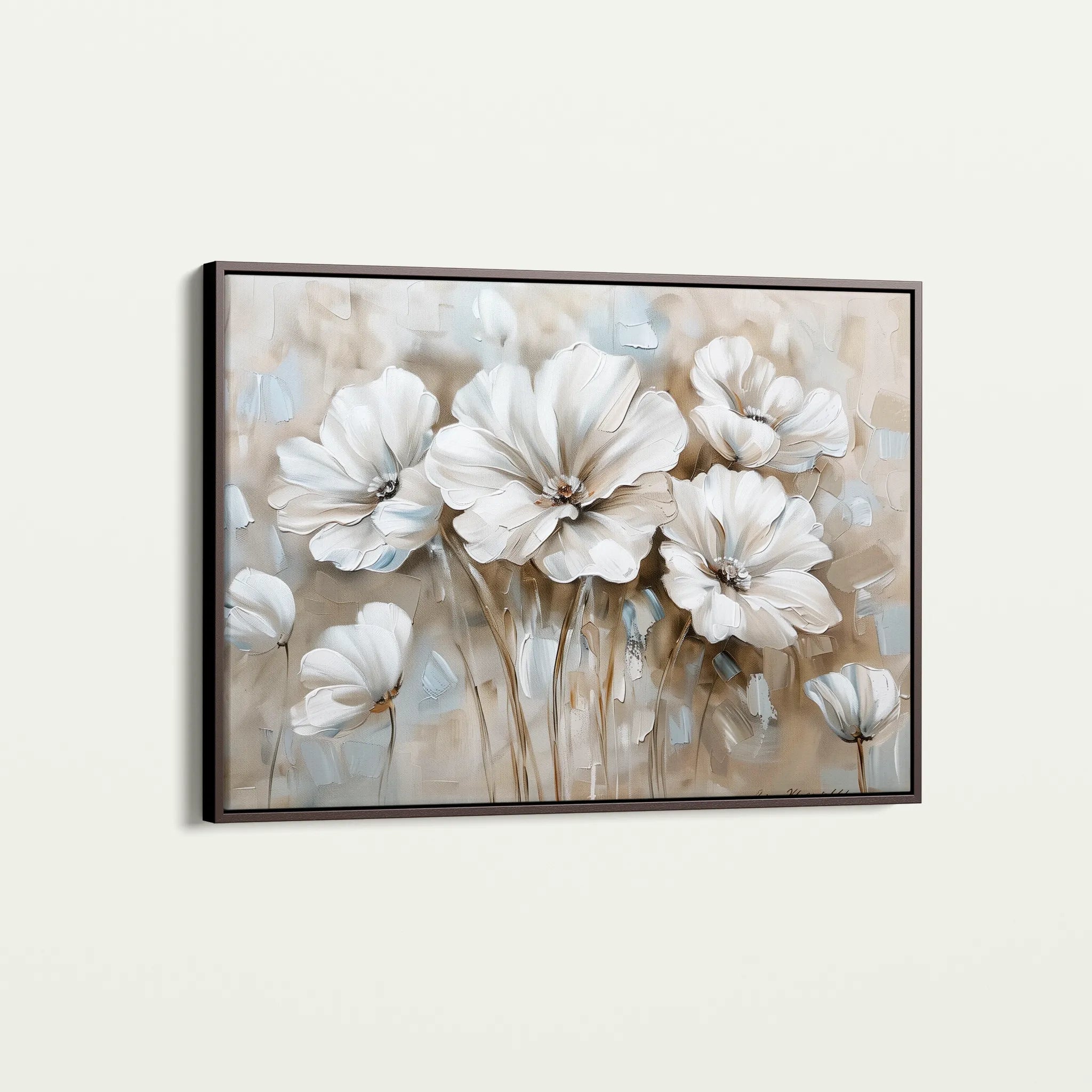 Floral 854 Canvas Art 18" x 24" / 45 x 60 cm / Black