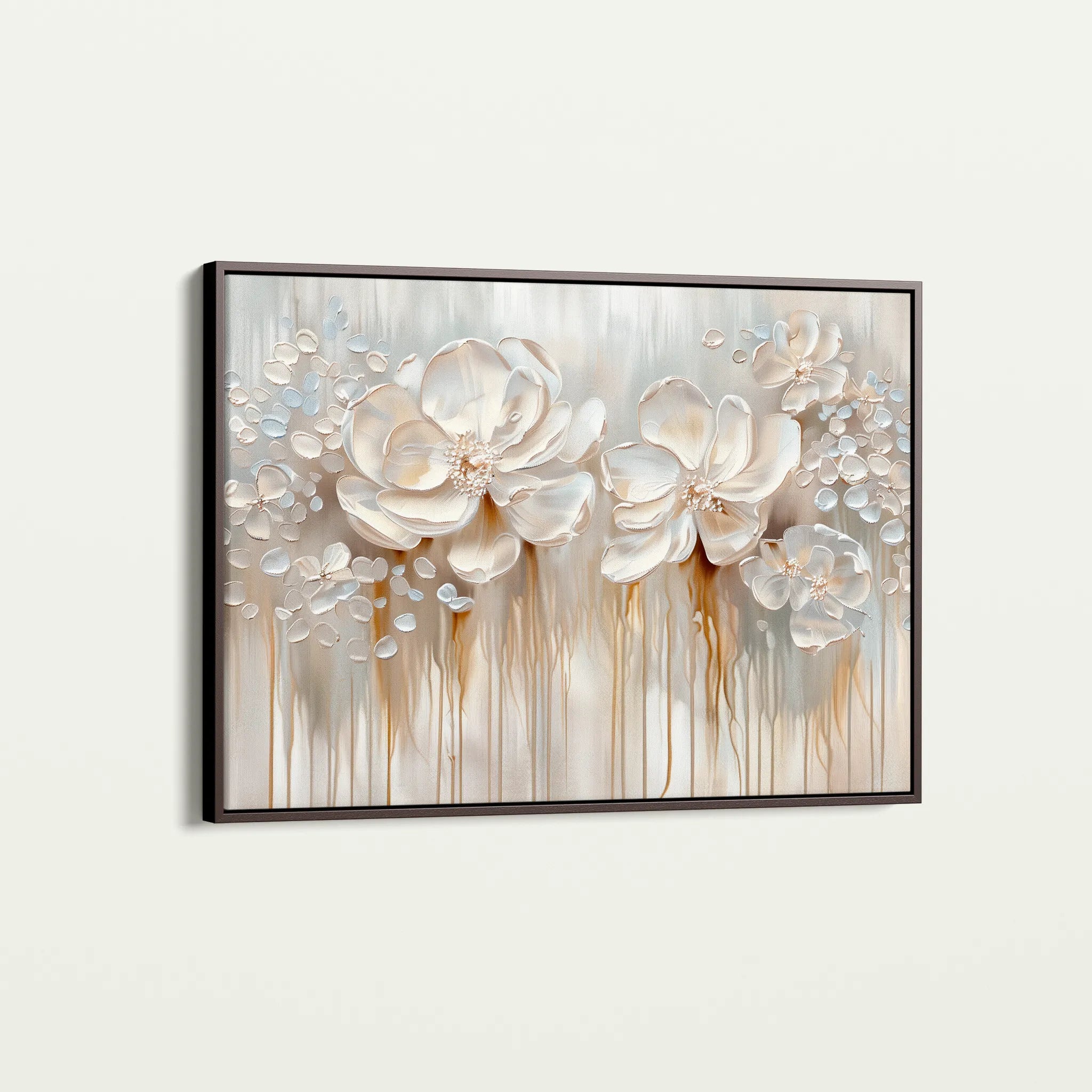 Floral 855 Canvas Art 18" x 24" / 45 x 60 cm / Black