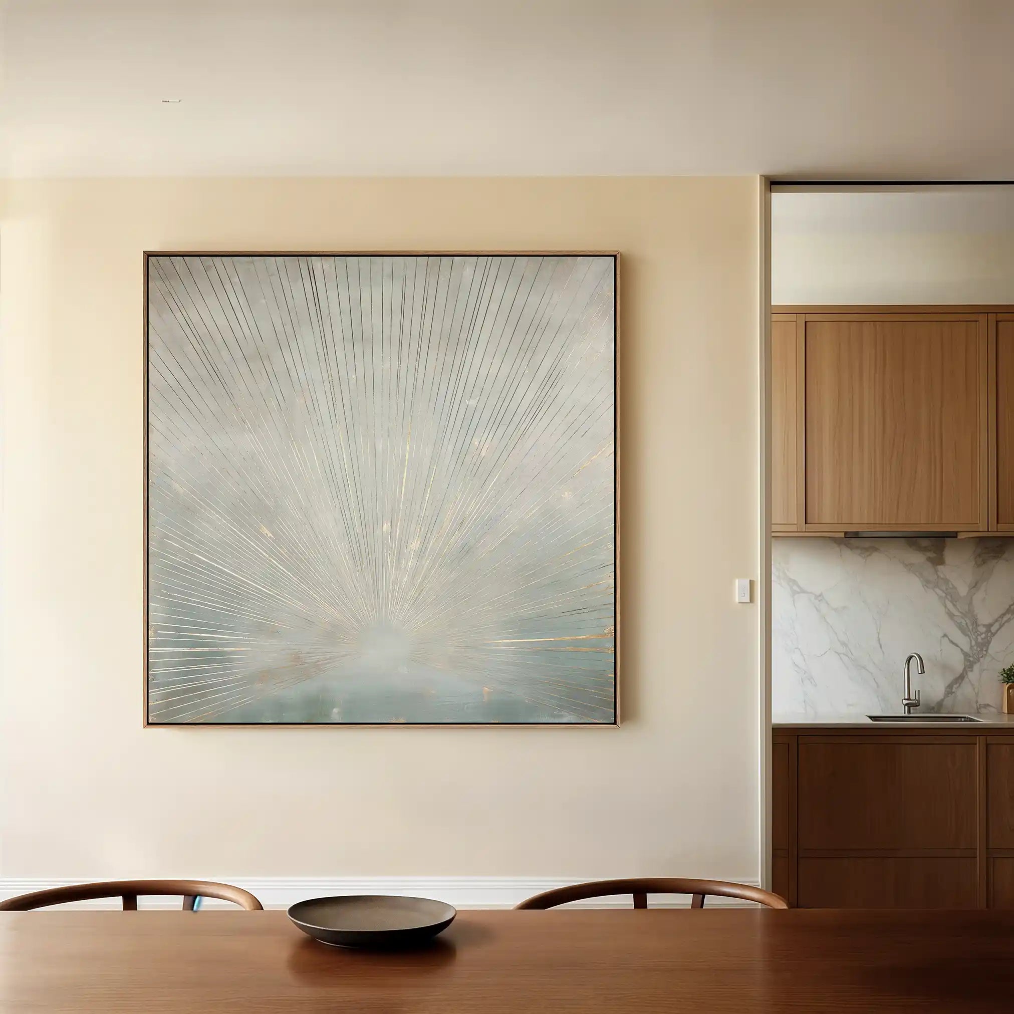Abstract 856 Canvas Art 16" x 16" / 40 x 40 cm / Black
