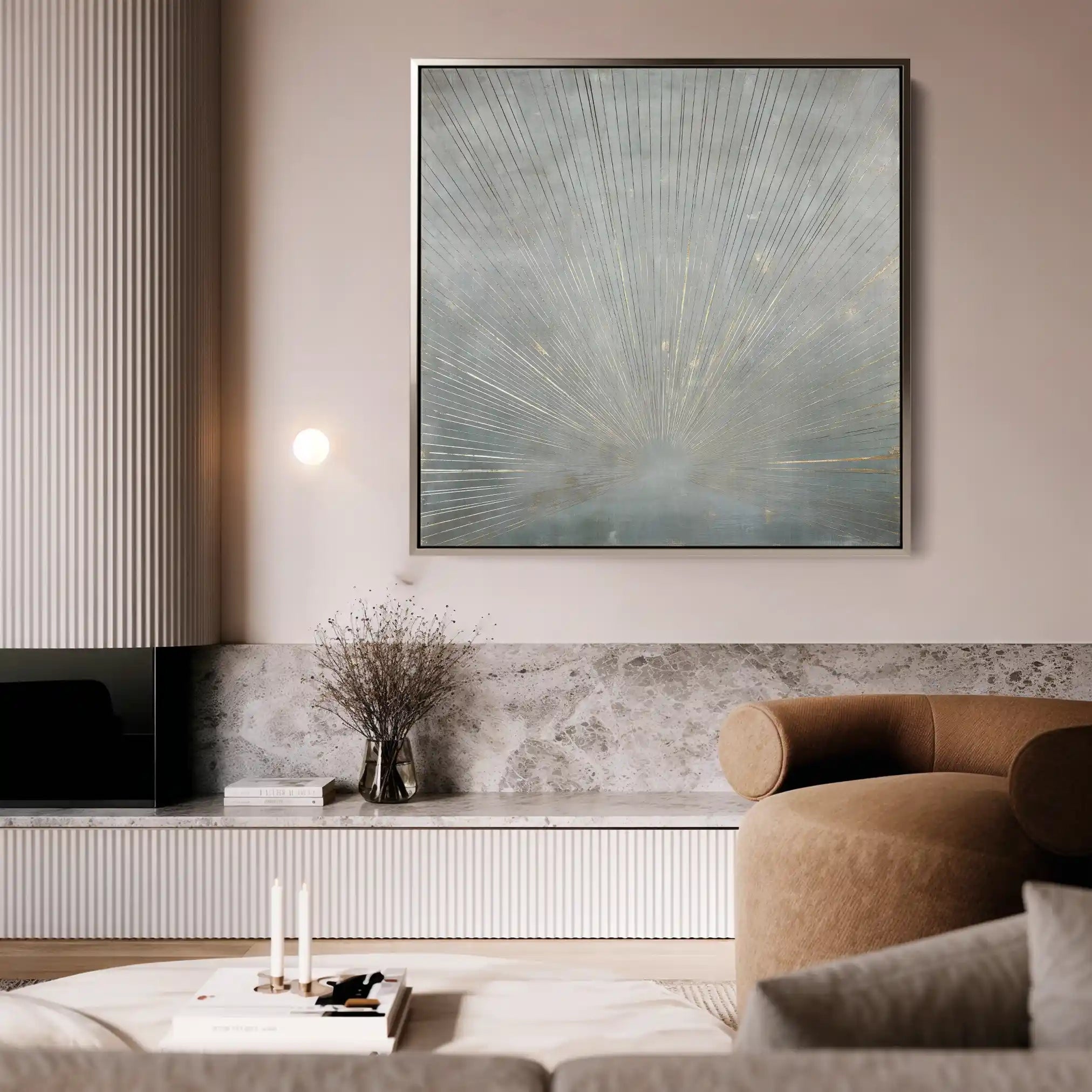 Abstract 856 Canvas Art 16" x 16" / 40 x 40 cm / Black
