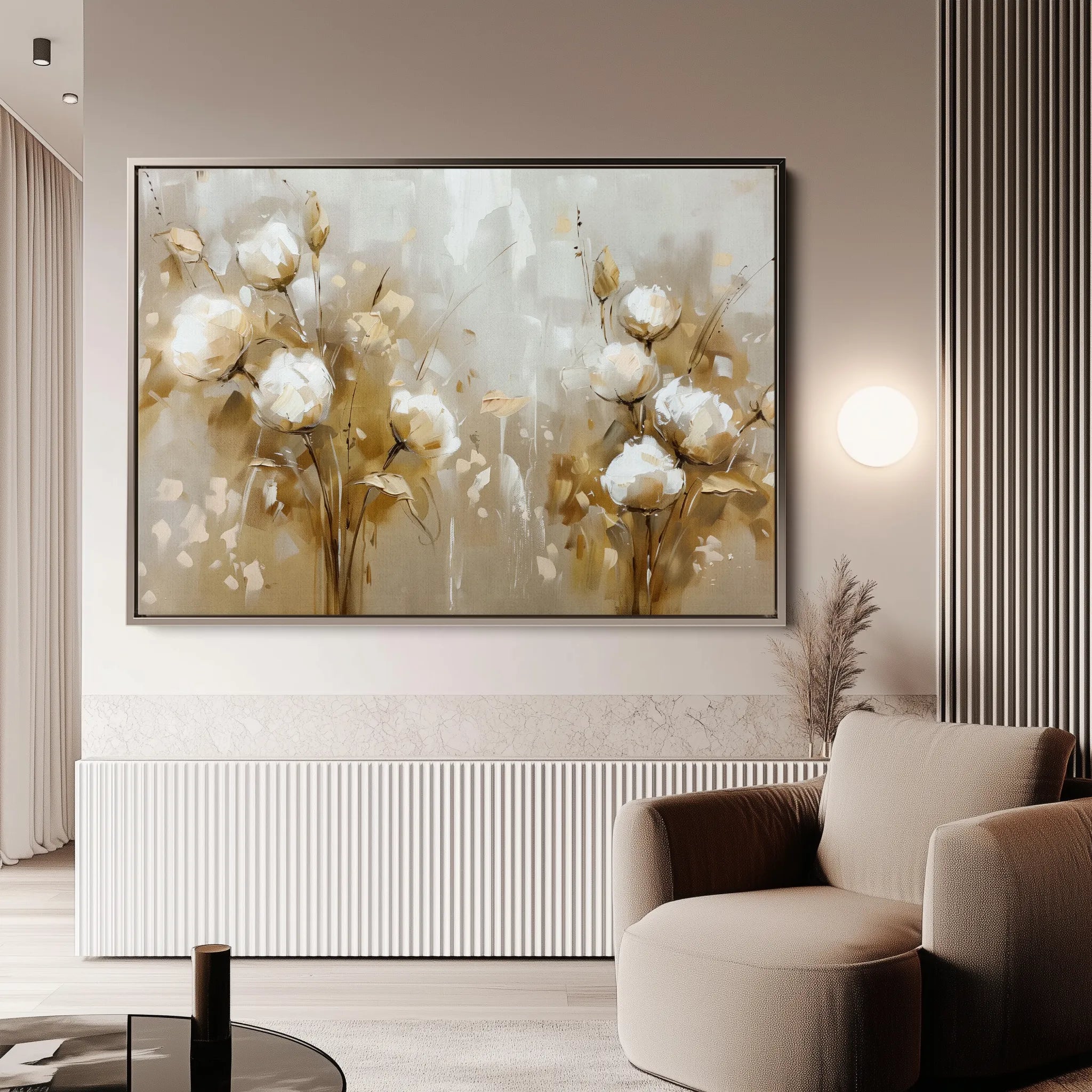 Floral 856 Canvas Art 18" x 24" / 45 x 60 cm / Black