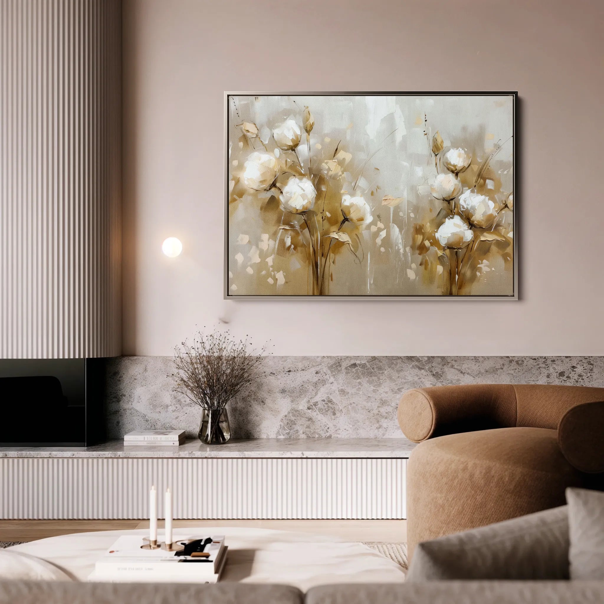 Floral 856 Canvas Art 18" x 24" / 45 x 60 cm / Black