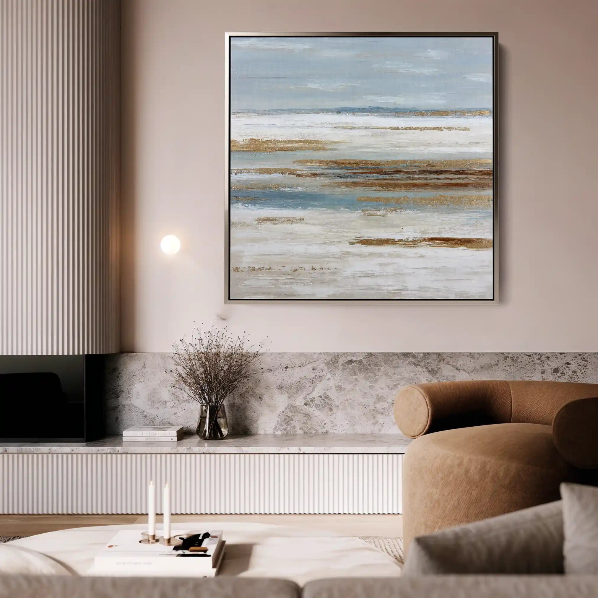 Abstract 857 Canvas Art 16" x 16" / 40 x 40 cm / Black