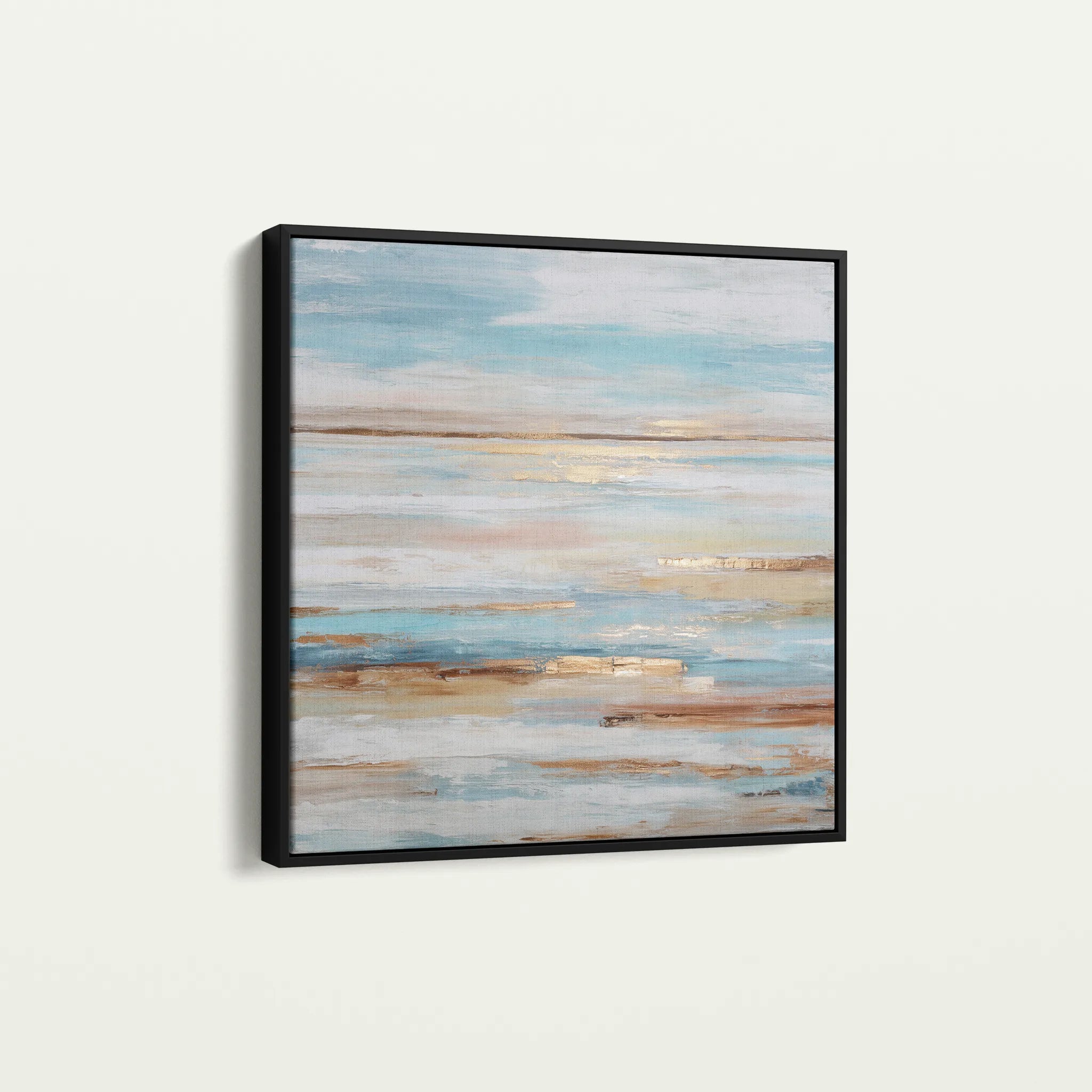 Abstract 858 Canvas Art 16" x 16" / 40 x 40 cm / Black