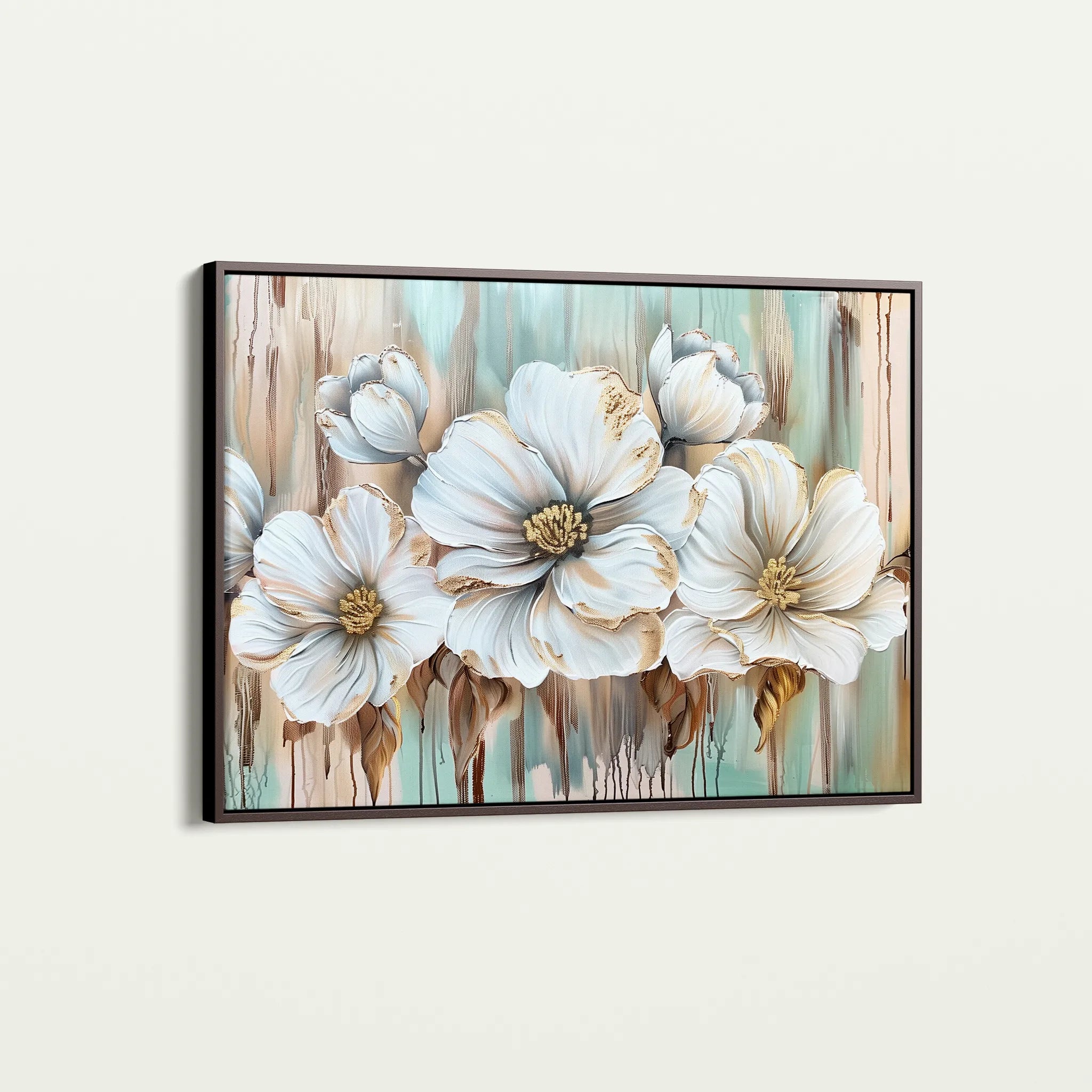 Floral 858 Canvas Art 18" x 24" / 45 x 60 cm / Black