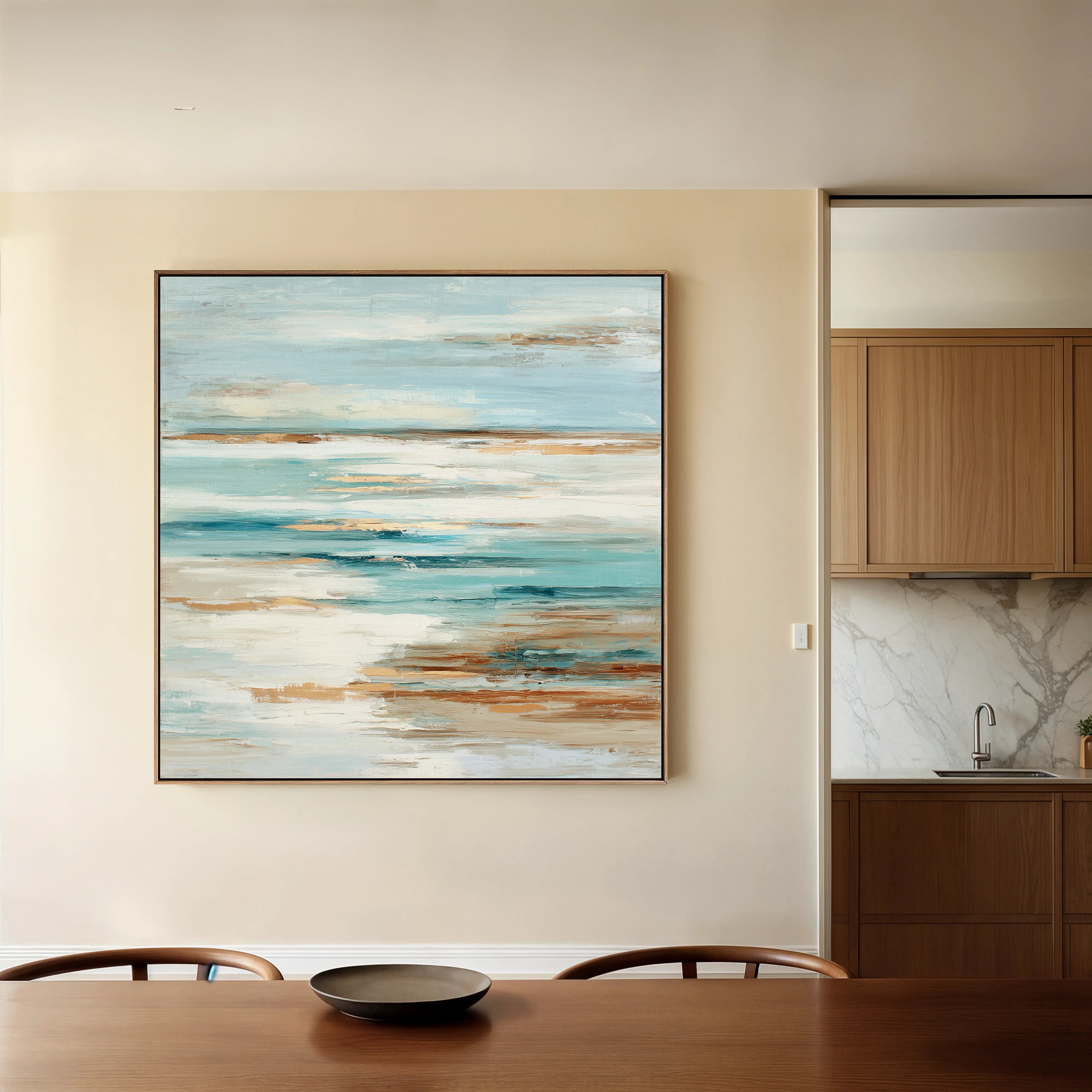 Abstract 859 Canvas Art 16" x 16" / 40 x 40 cm / Black