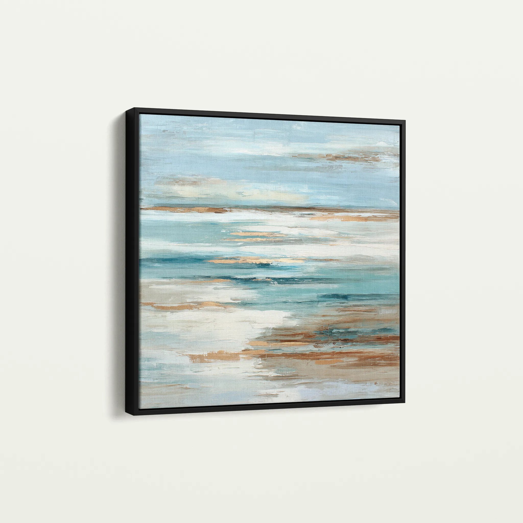Abstract 859 Canvas Art 16" x 16" / 40 x 40 cm / Black