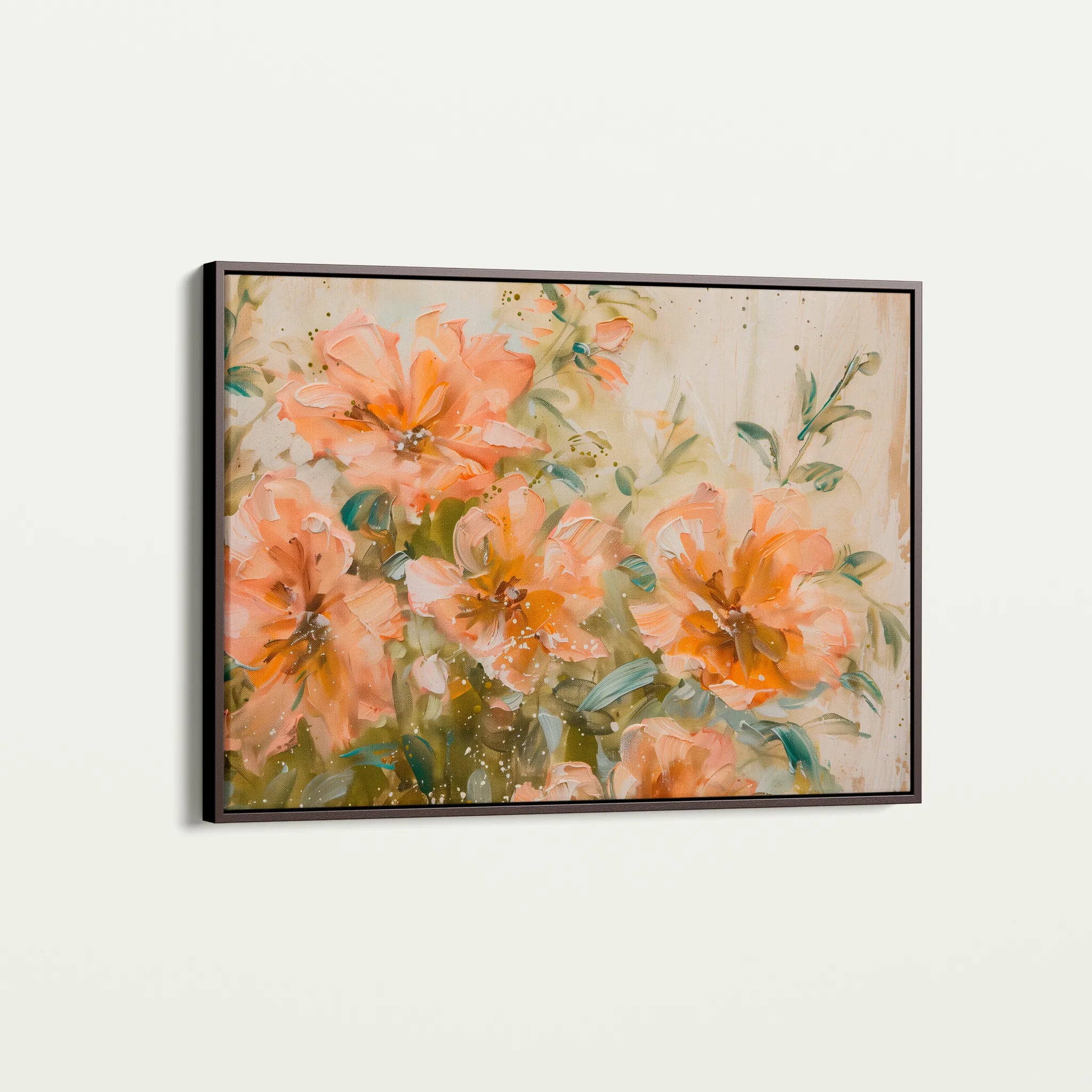 Floral 859 Canvas Art 18" x 24" / 45 x 60 cm / Black