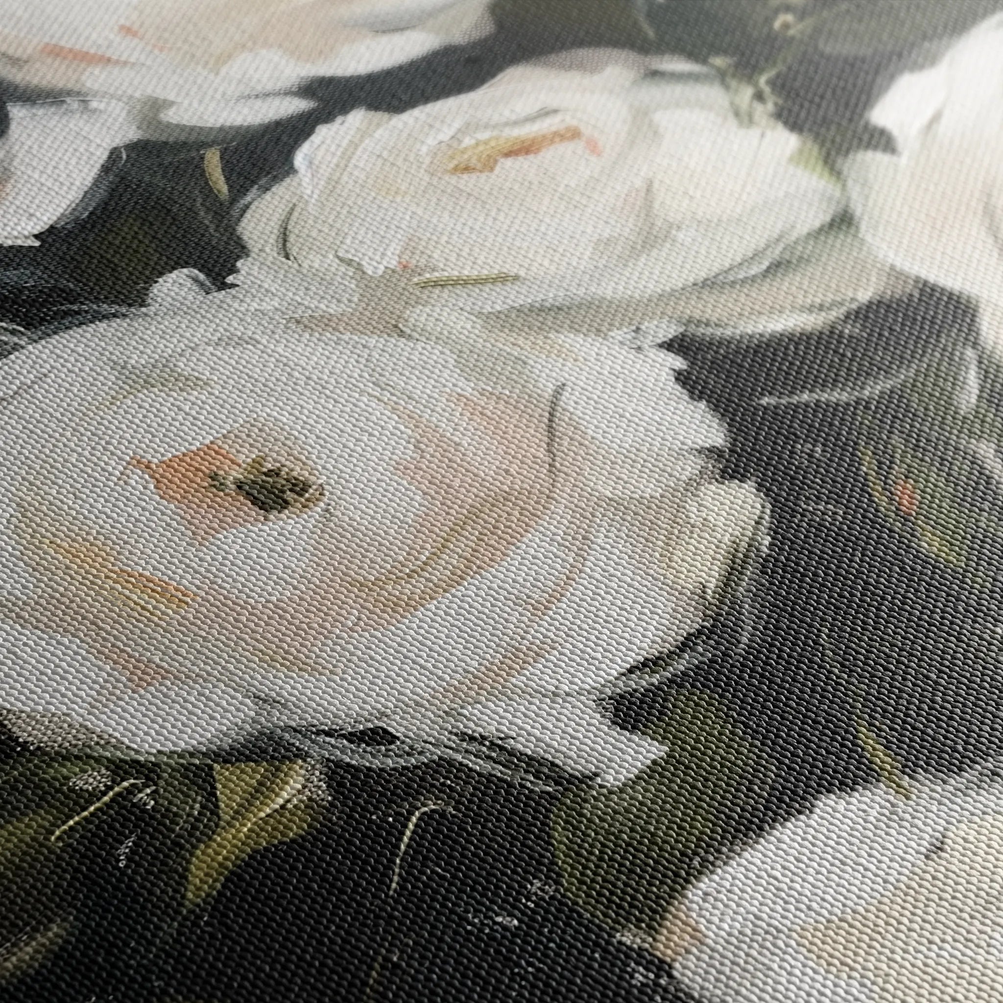 Floral 860 Canvas Art 18" x 24" / 45 x 60 cm / Black