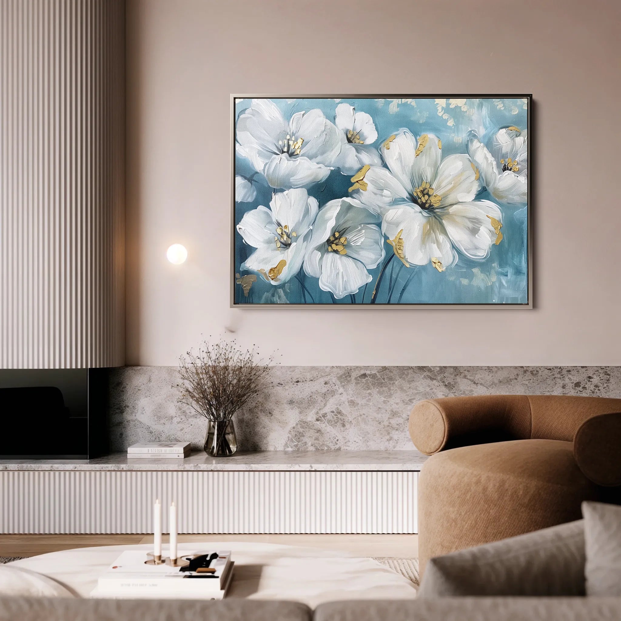 Floral 861 Canvas Art 18" x 24" / 45 x 60 cm / Black