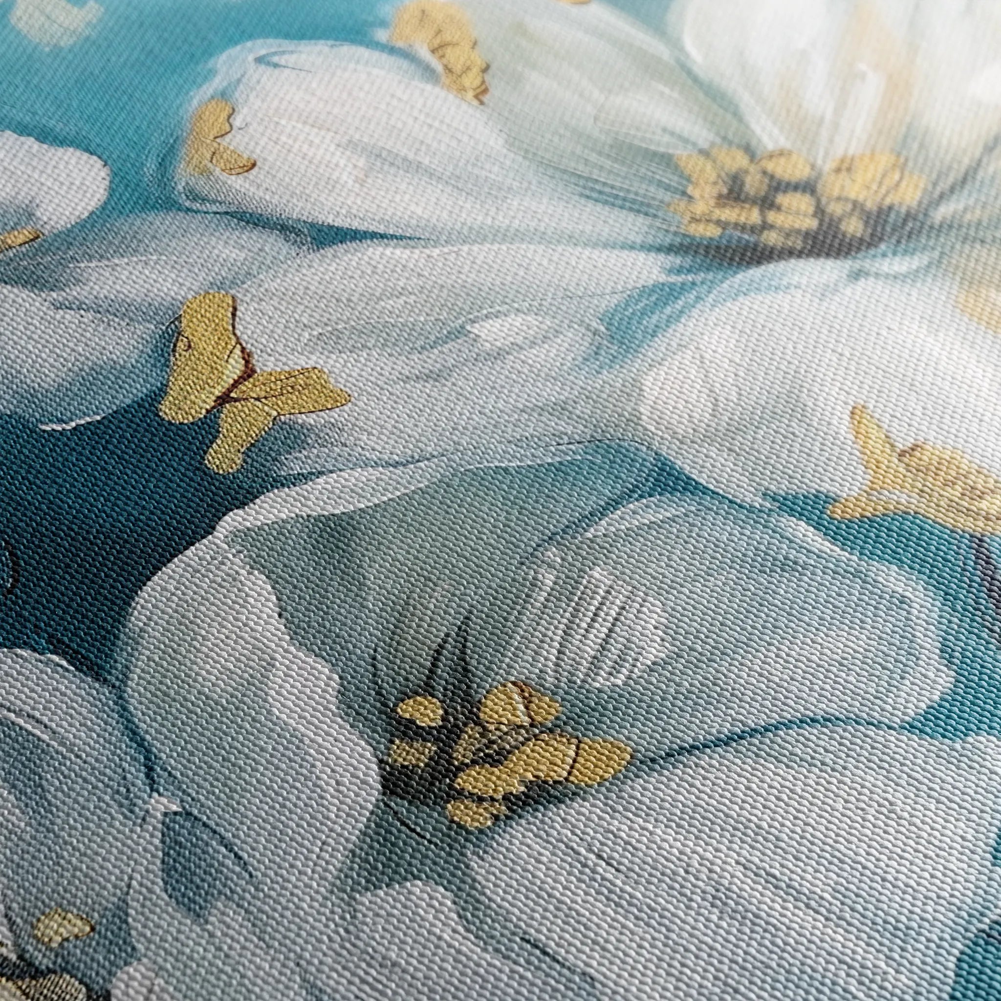 Floral 861 Canvas Art 18" x 24" / 45 x 60 cm / Black