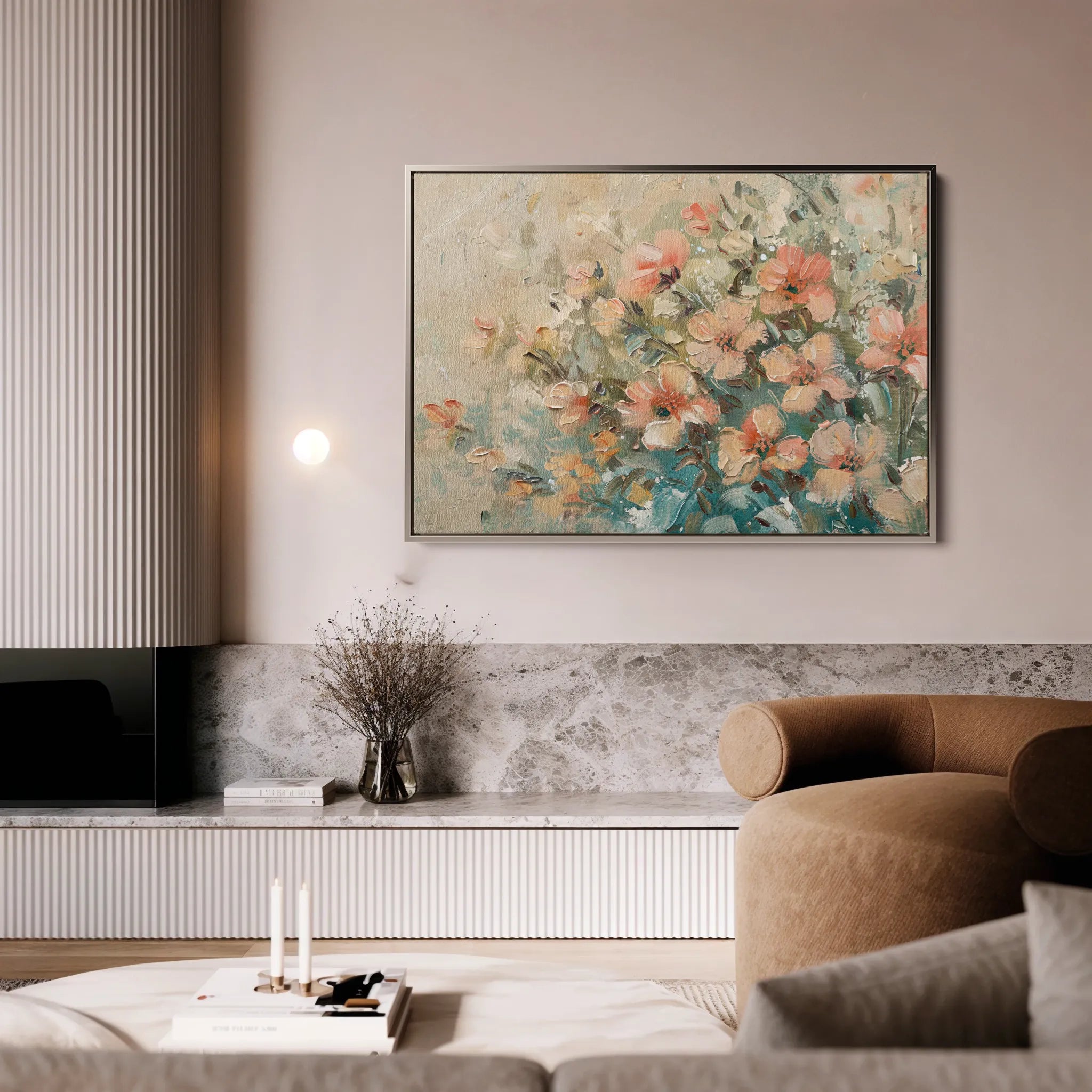 Floral 862 Canvas Art 18" x 24" / 45 x 60 cm / Black