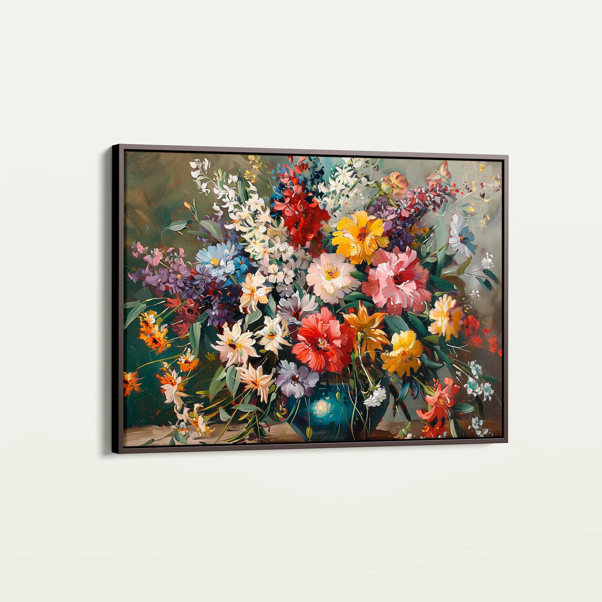 Floral 865 Canvas Art 18" x 24" / 45 x 60 cm / Black