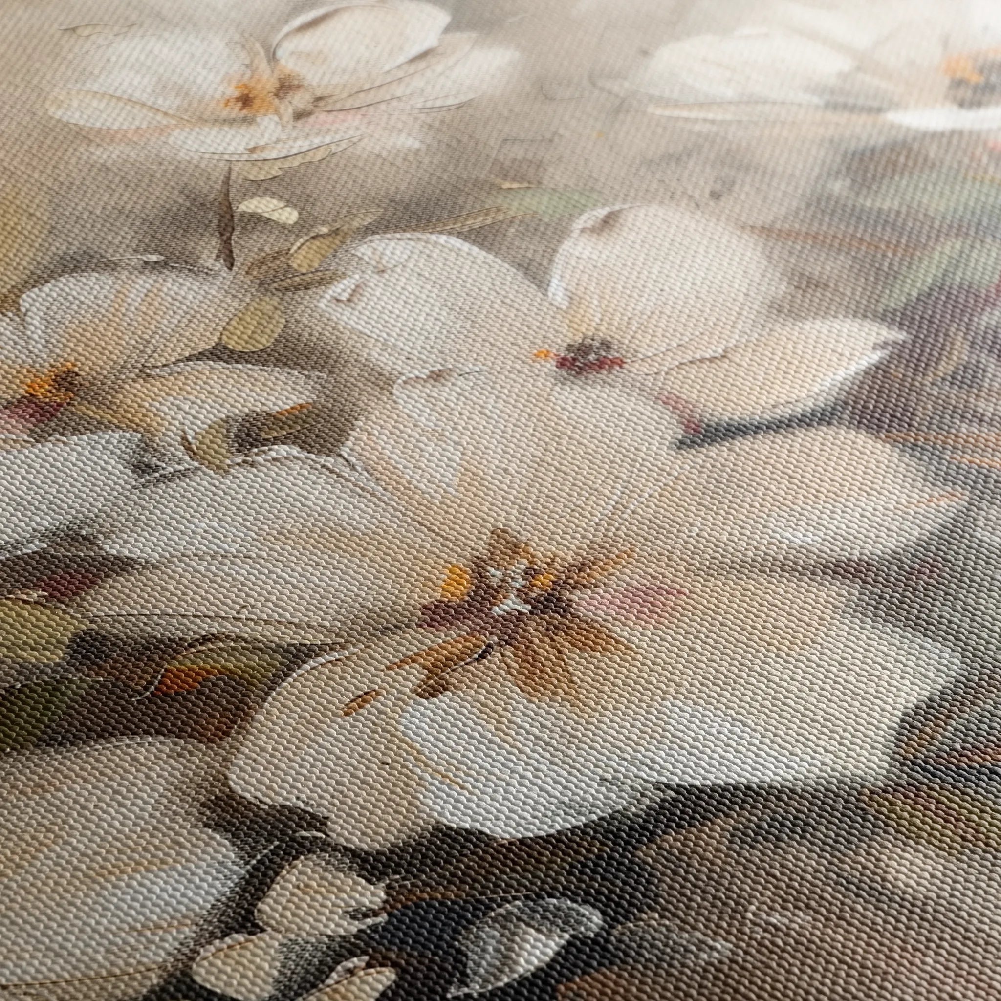 Floral 866 Canvas Art 18" x 24" / 45 x 60 cm / Black