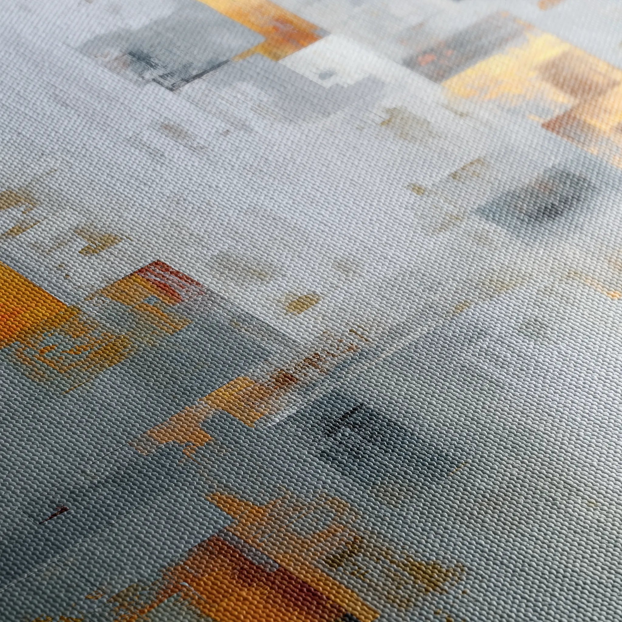 Abstract 867 Canvas Art 16" x 16" / 40 x 40 cm / Black