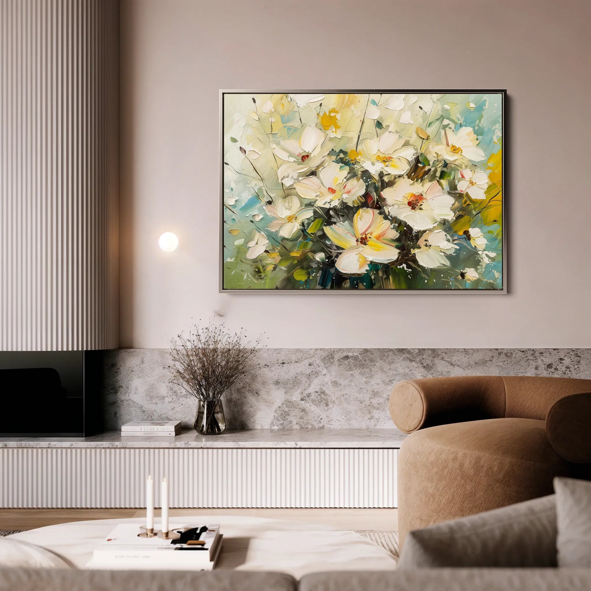 Floral 868 Canvas Art 18" x 24" / 45 x 60 cm / Black