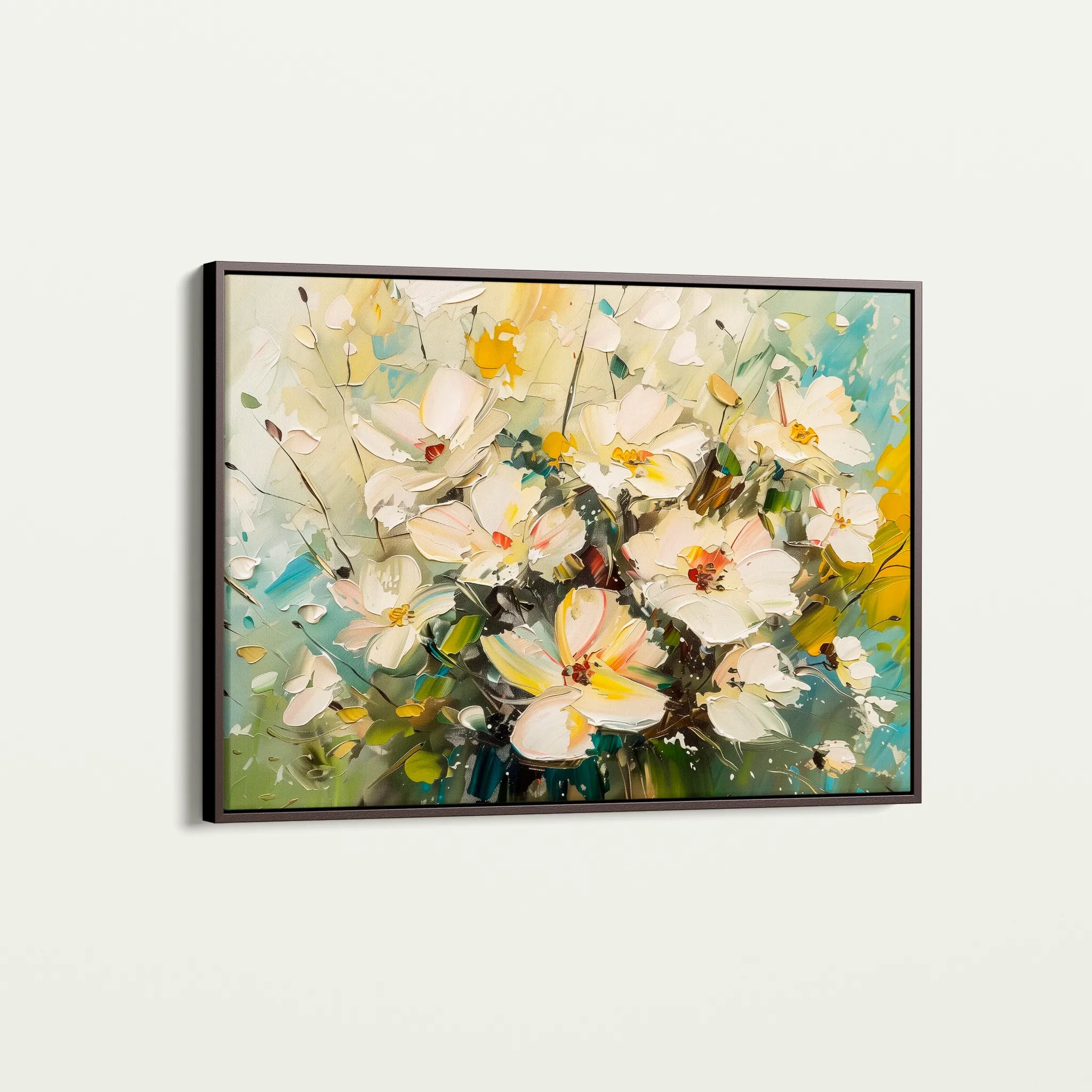 Floral 868 Canvas Art 18" x 24" / 45 x 60 cm / Black