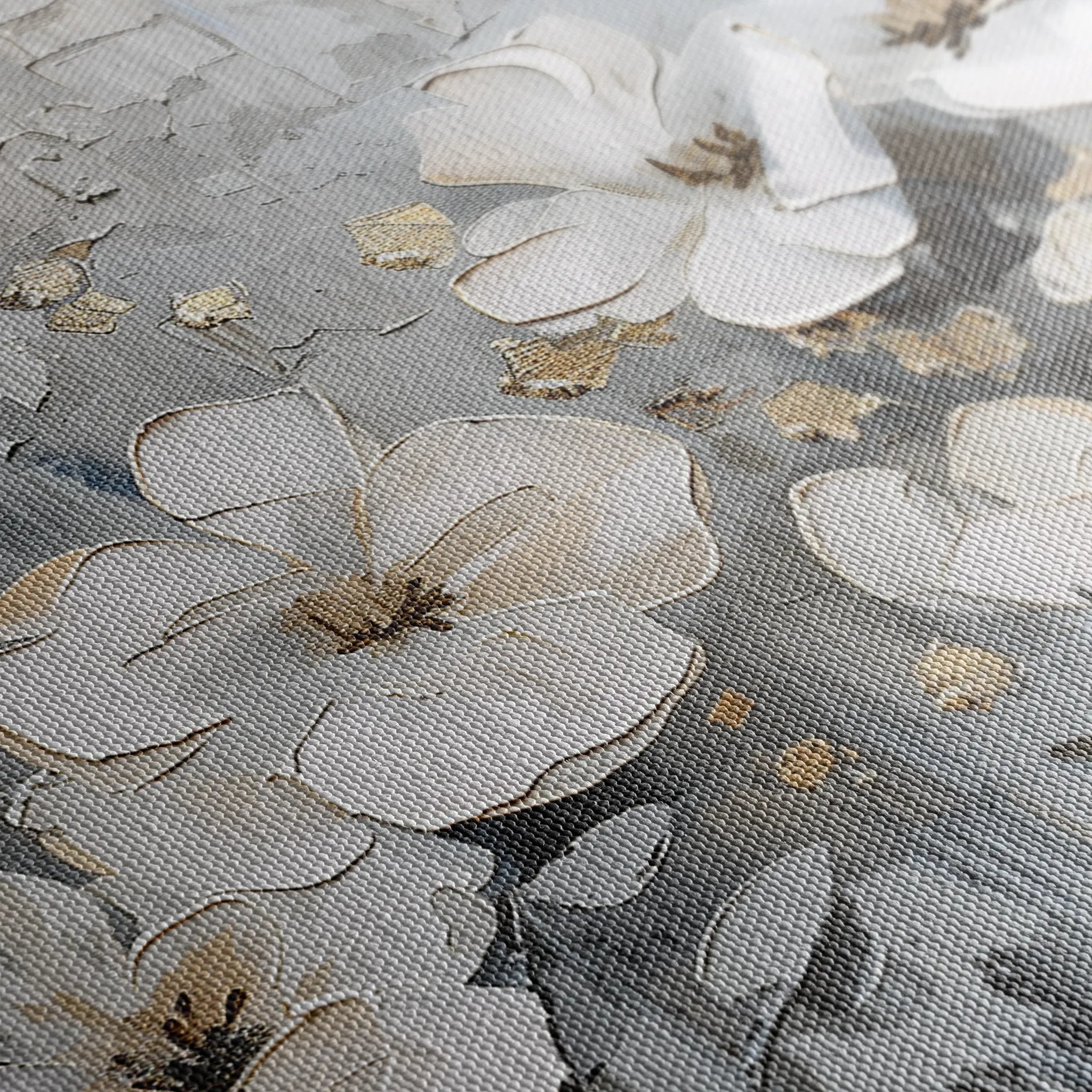 Floral 869 Canvas Art 18" x 24" / 45 x 60 cm / Black