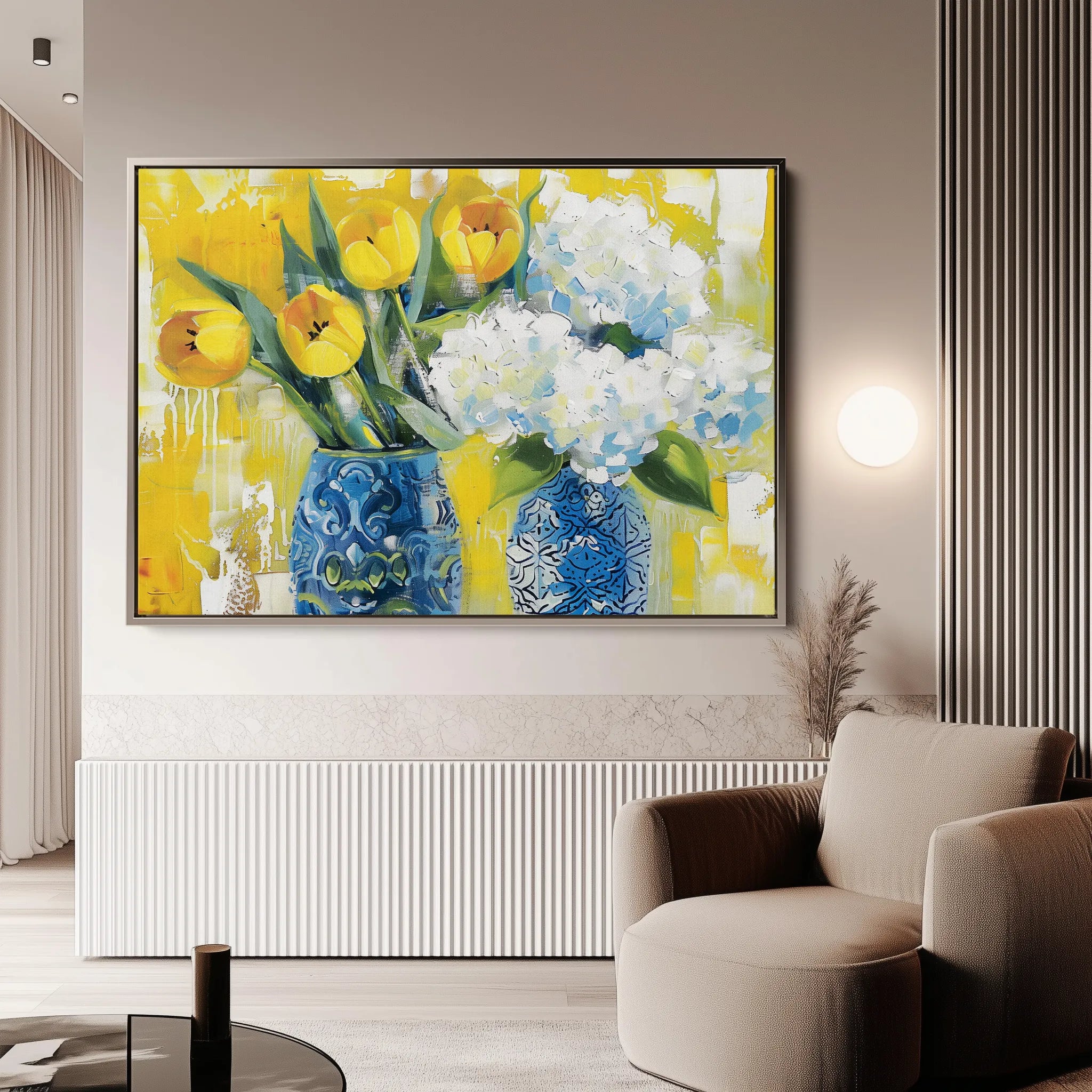Floral 870 Canvas Art 18" x 24" / 45 x 60 cm / Black