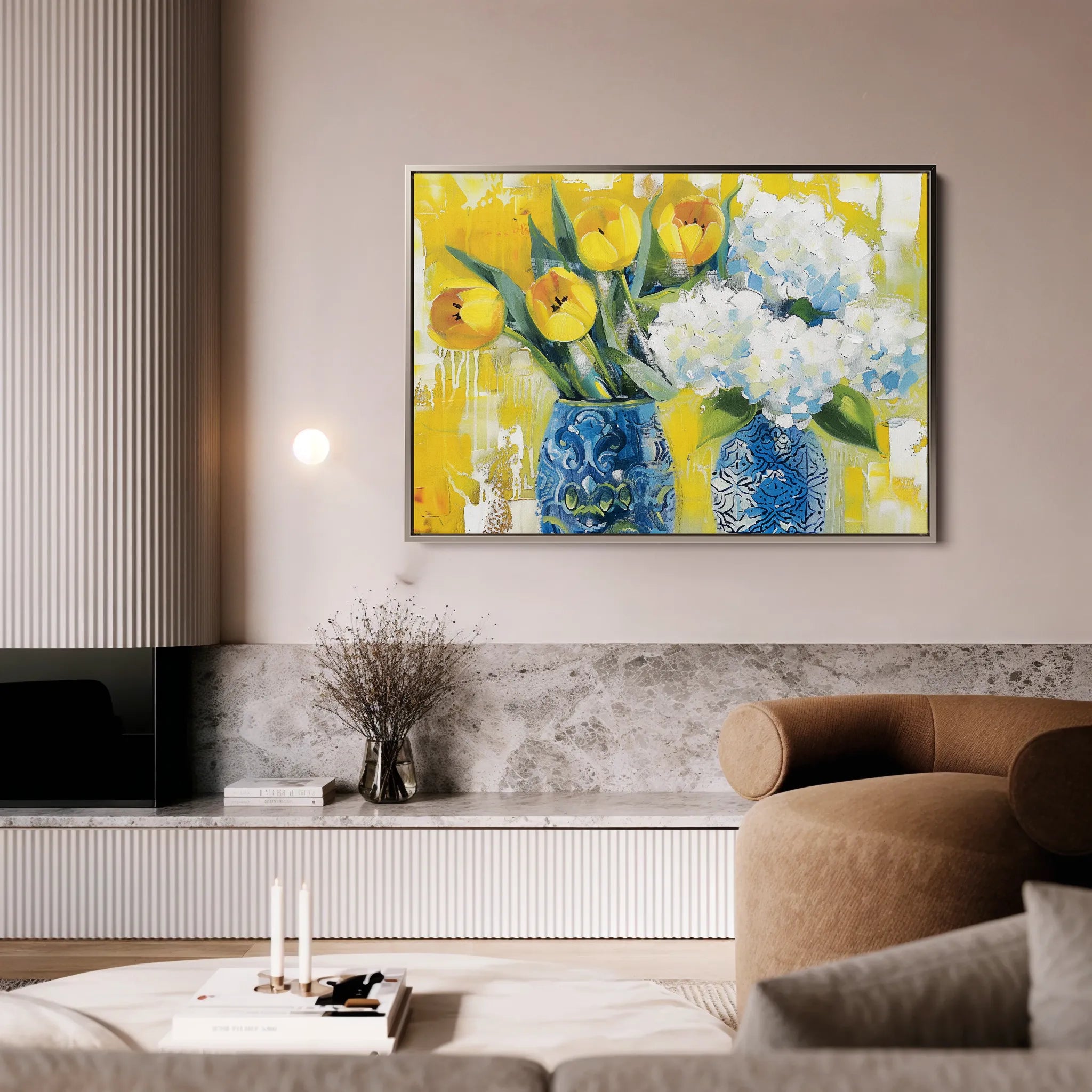 Floral 870 Canvas Art 18" x 24" / 45 x 60 cm / Black
