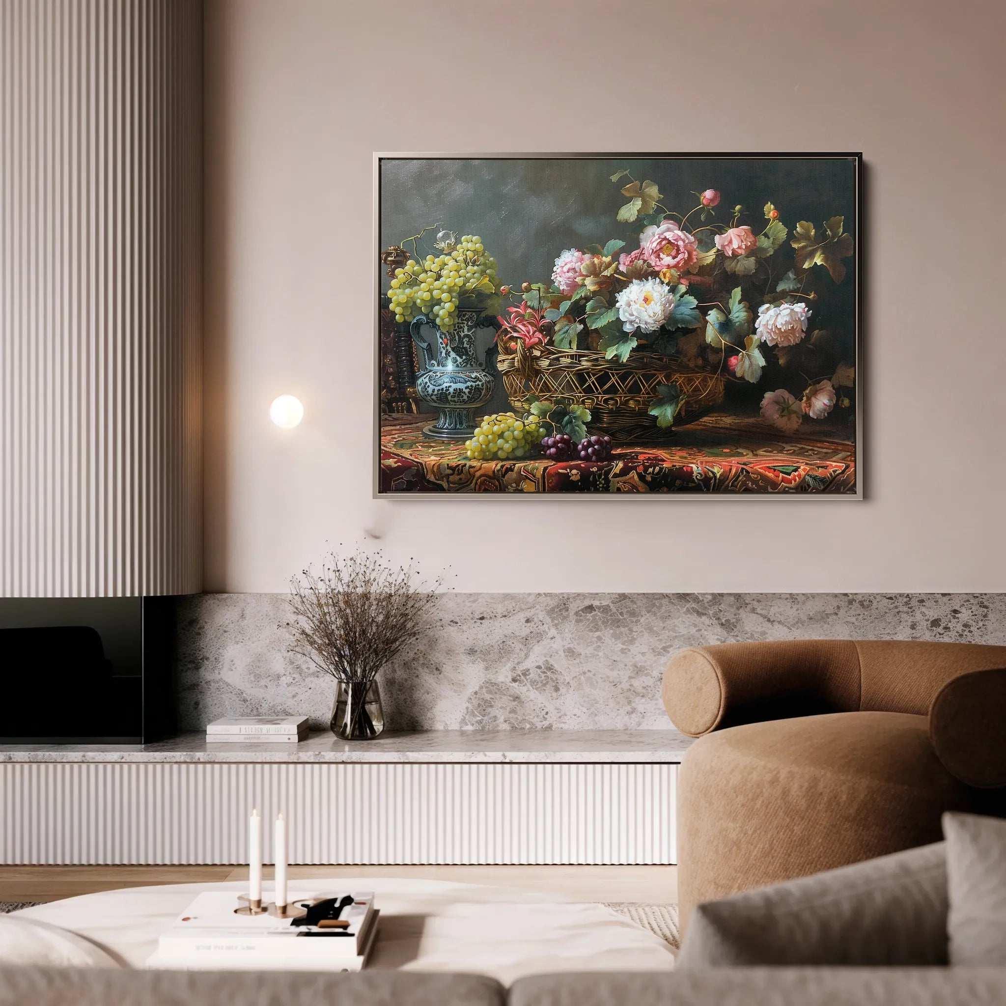 Floral 871 Canvas Art 18" x 24" / 45 x 60 cm / Black