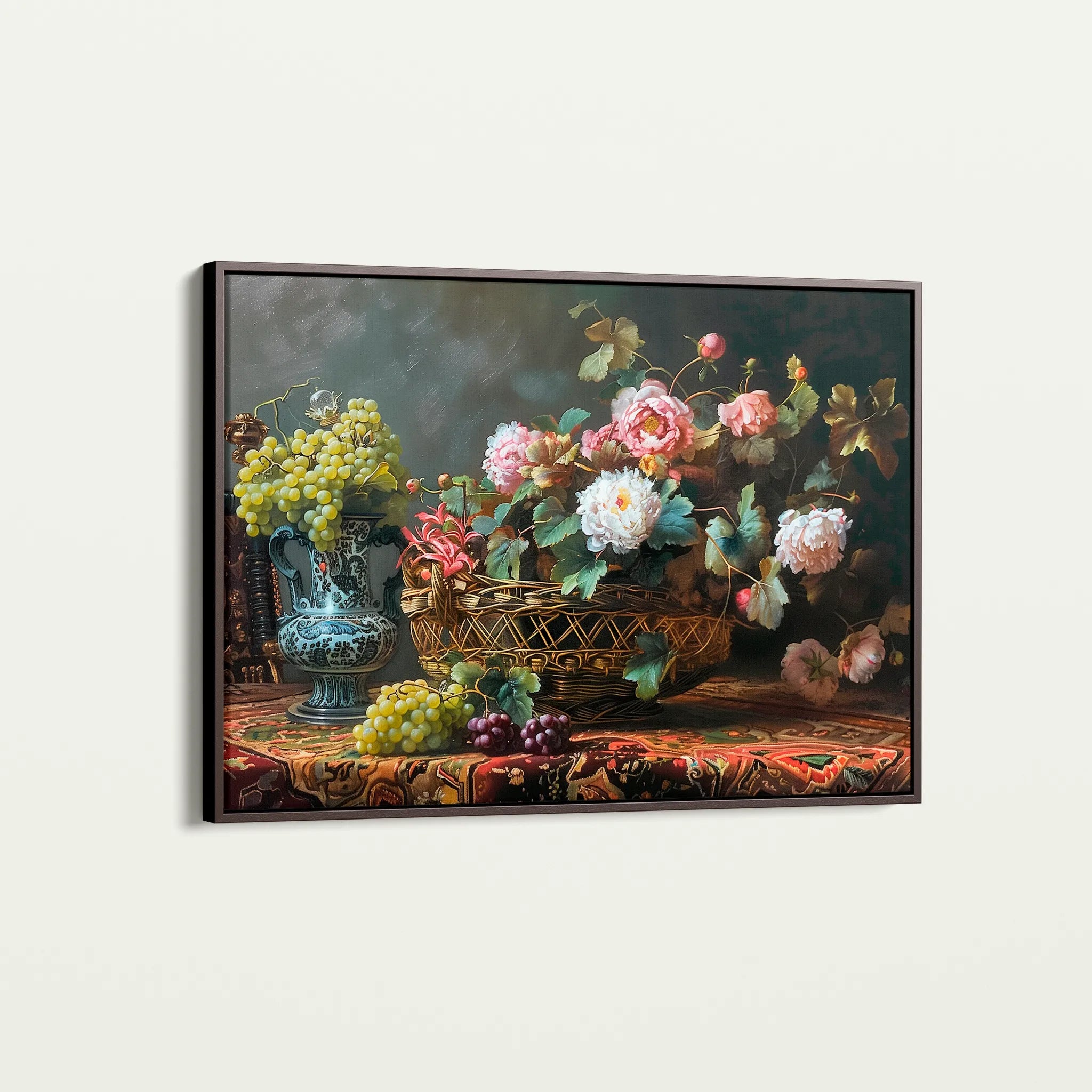 Floral 871 Canvas Art 18" x 24" / 45 x 60 cm / Black