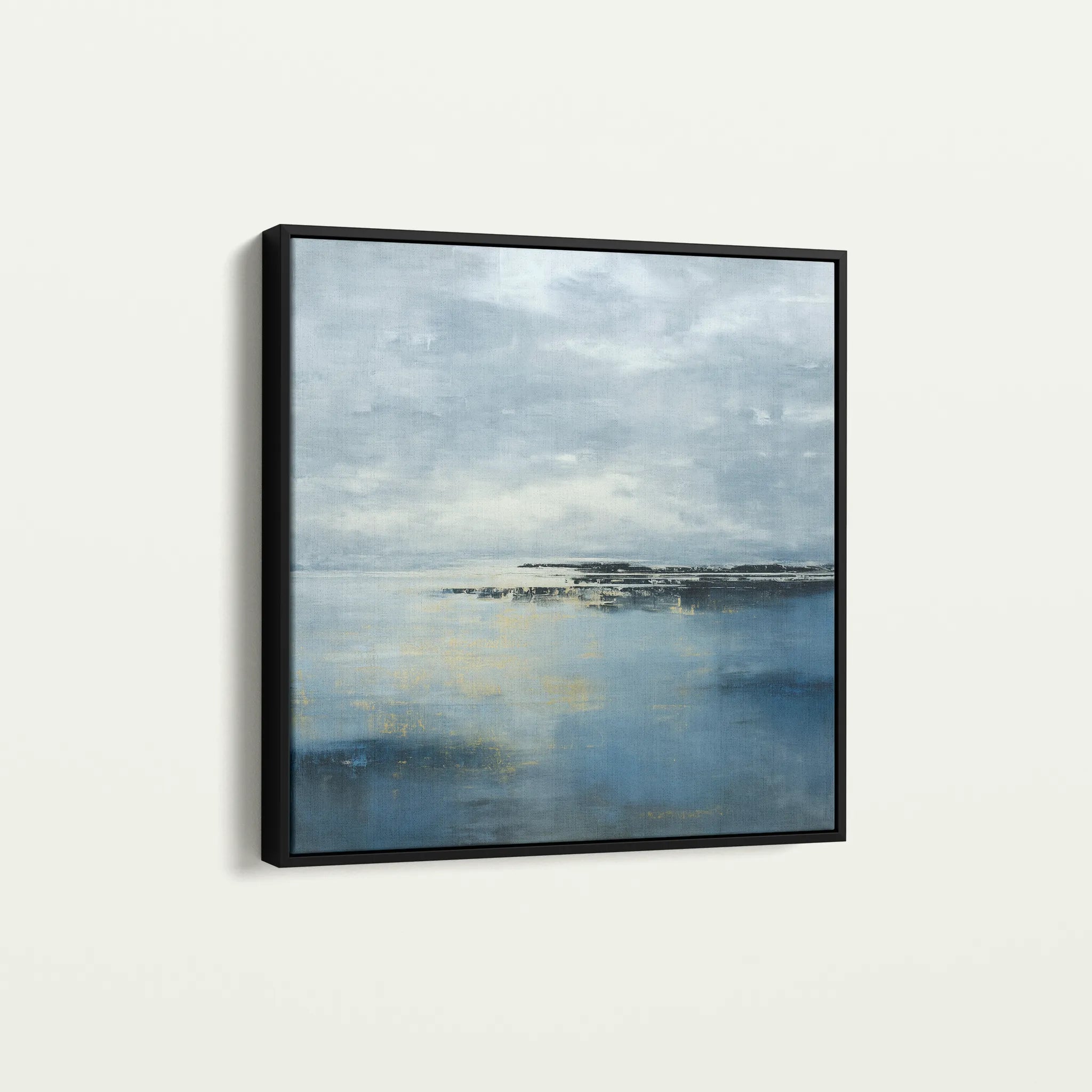 Abstract 872 Canvas Art 16" x 16" / 40 x 40 cm / Black