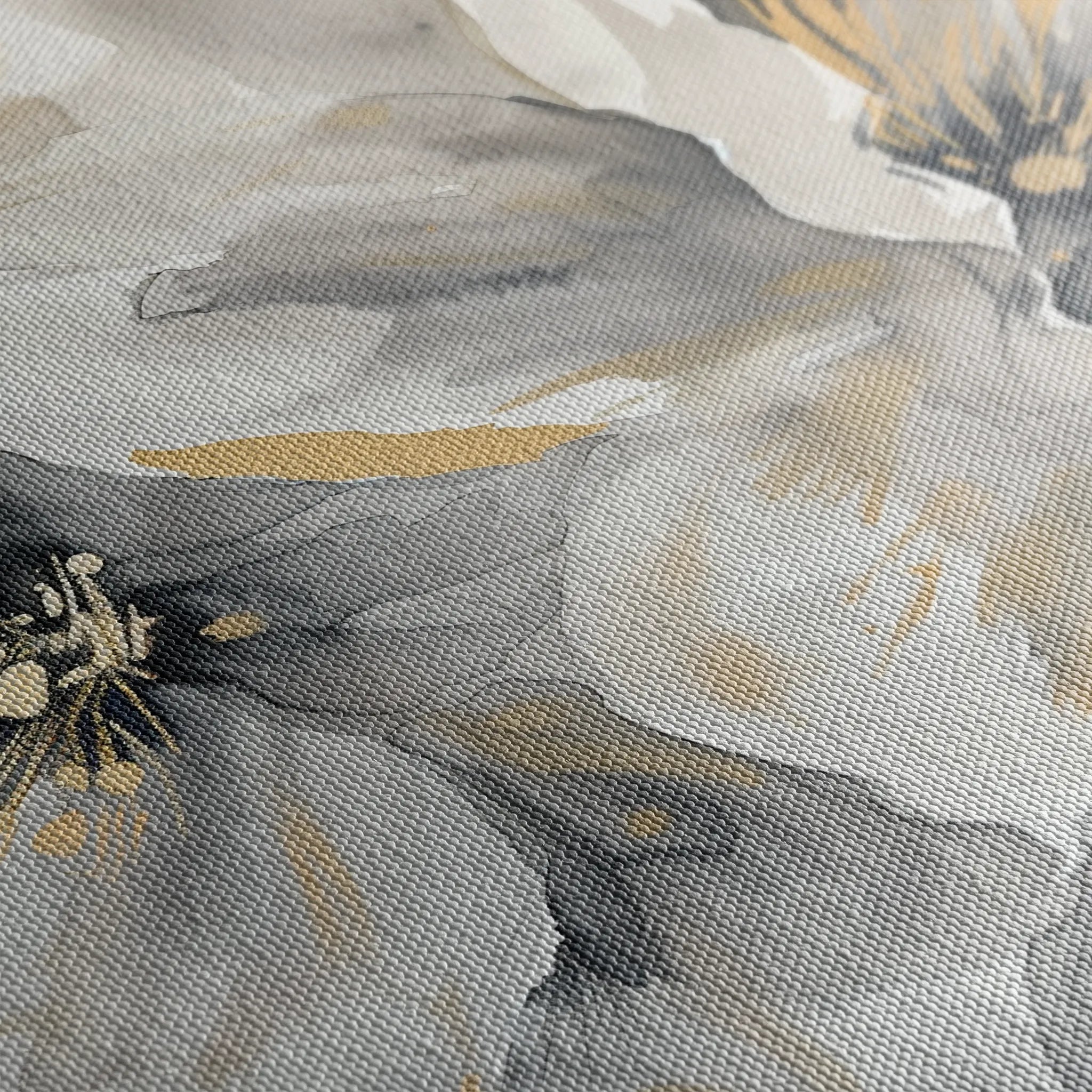 Floral 872 Canvas Art 18" x 24" / 45 x 60 cm / Black