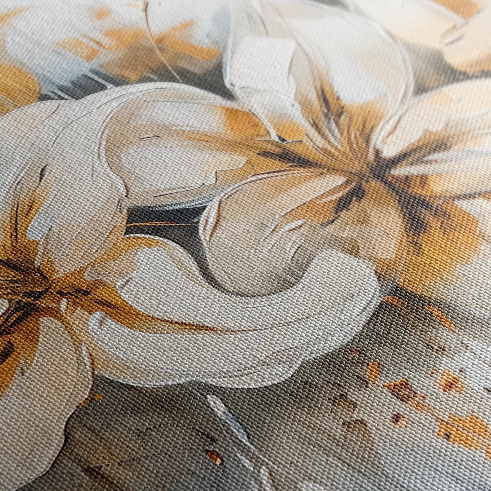 Floral 873 Canvas Art 18" x 24" / 45 x 60 cm / Black