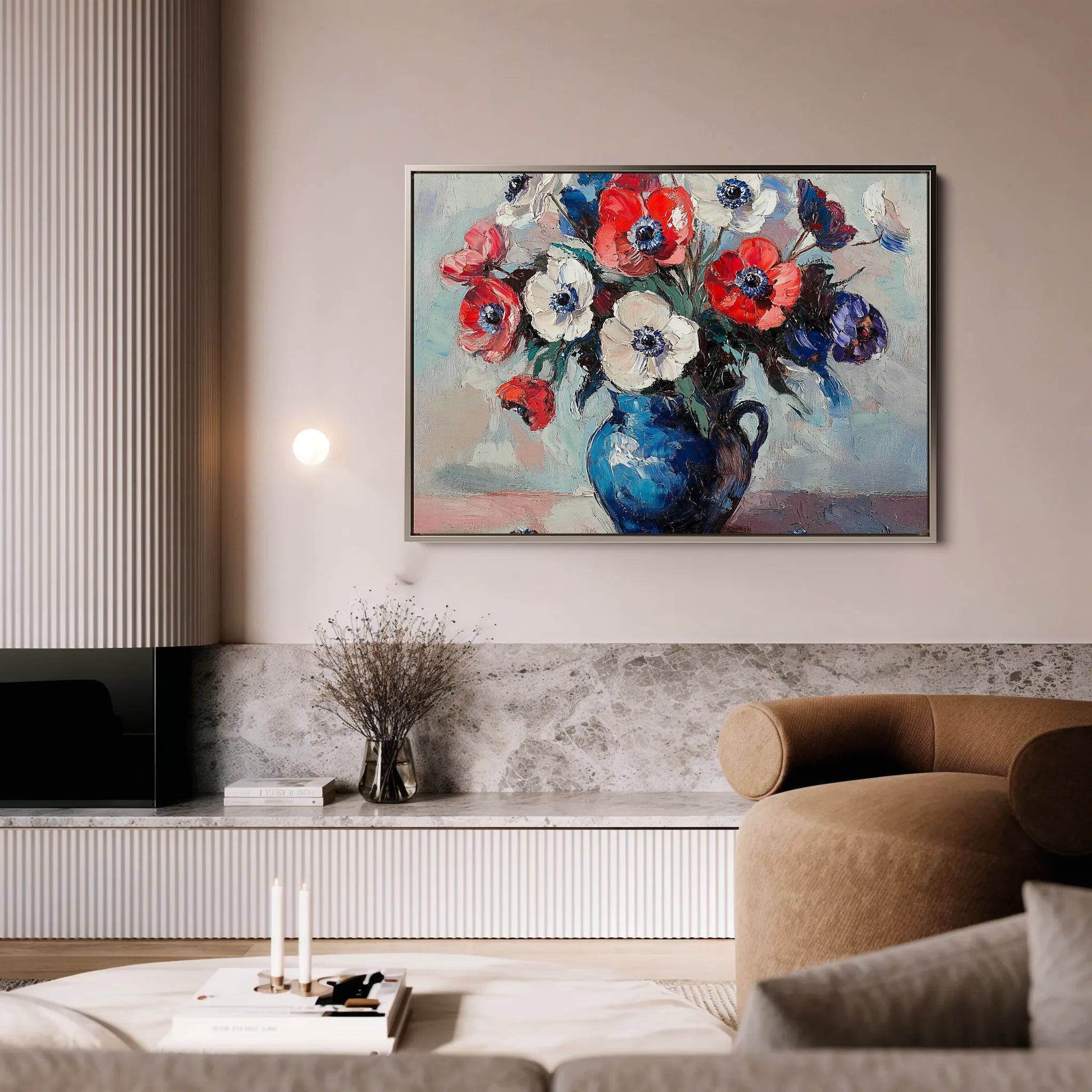 Floral 874 Canvas Art 18" x 24" / 45 x 60 cm / Black