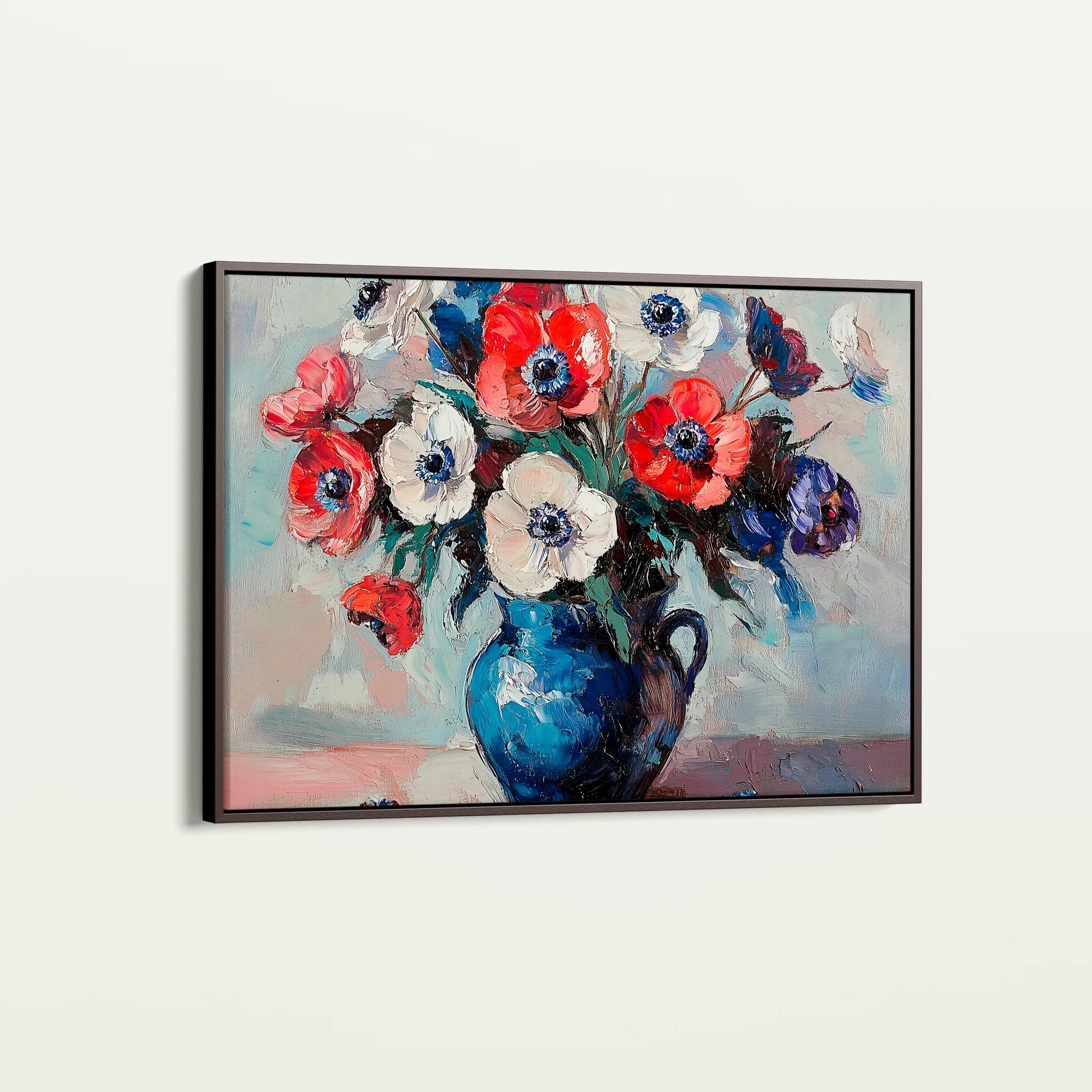 Floral 874 Canvas Art 18" x 24" / 45 x 60 cm / Black