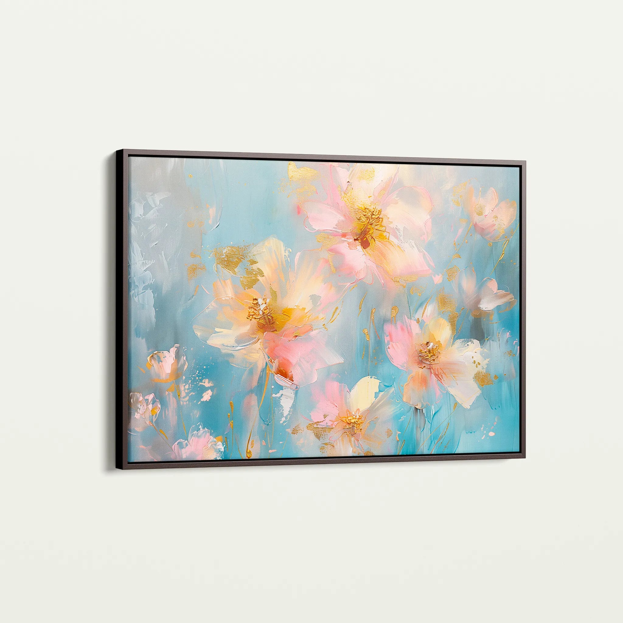 Floral 875 Canvas Art 18" x 24" / 45 x 60 cm / Black