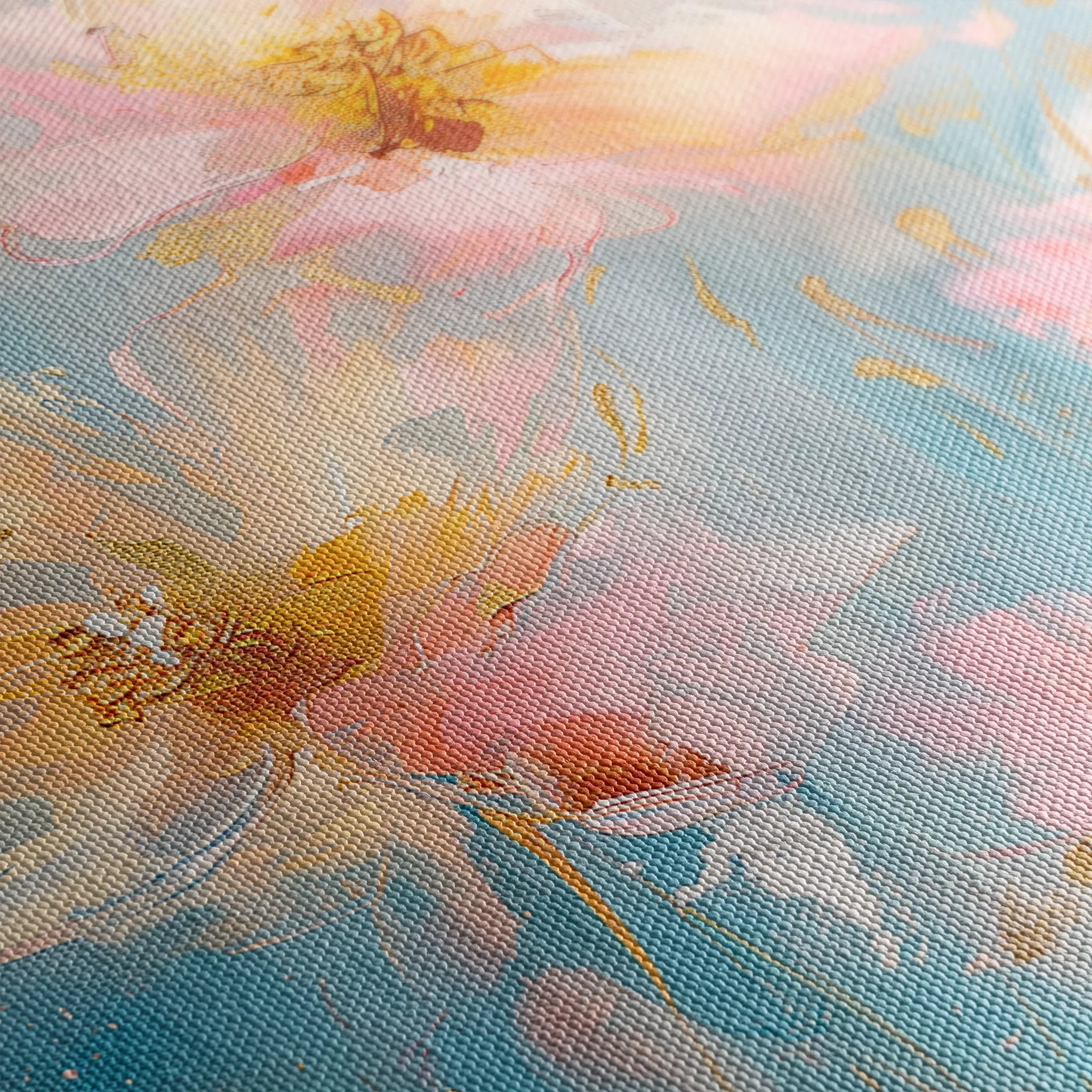 Floral 875 Canvas Art 18" x 24" / 45 x 60 cm / Black
