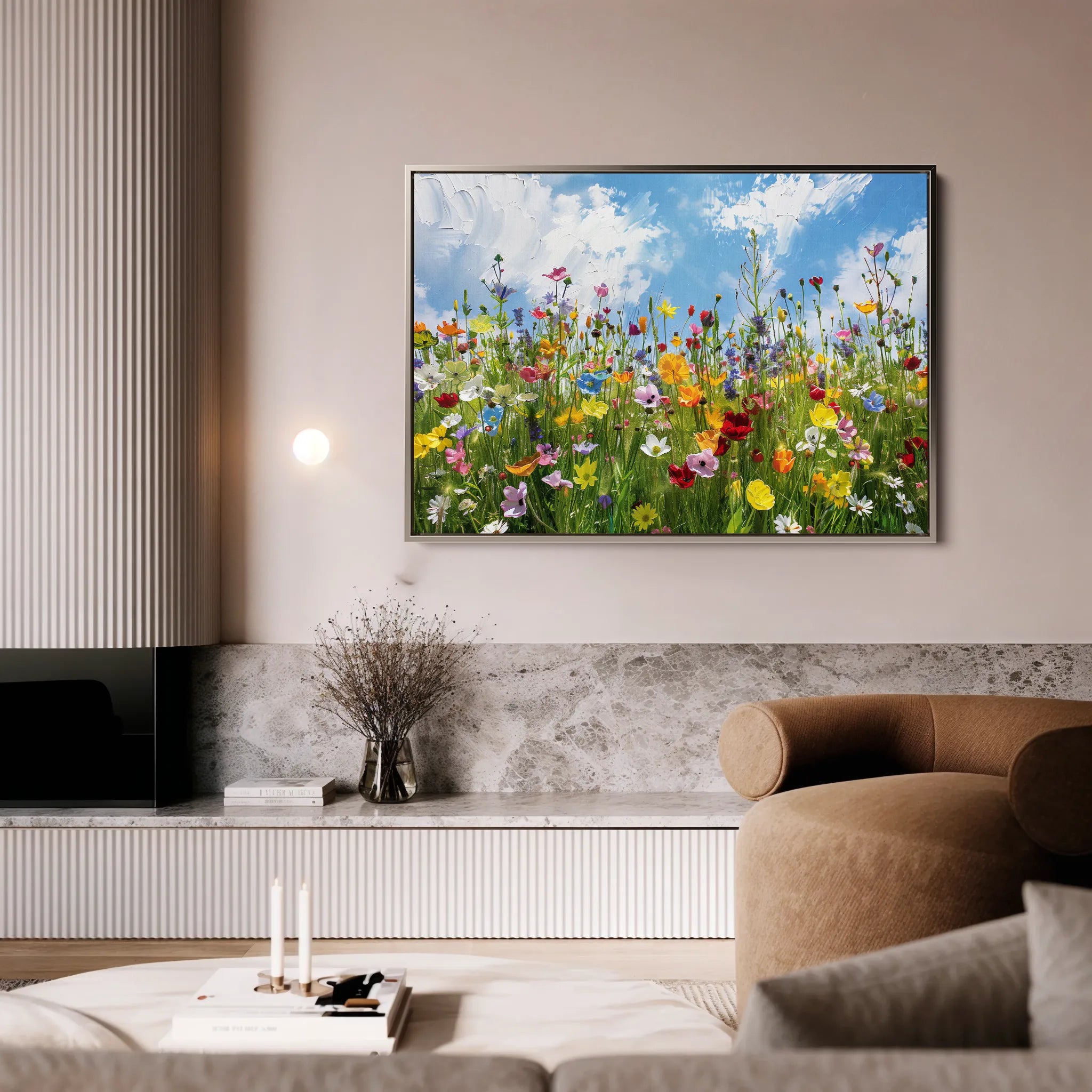 Floral 876 Canvas Art 18" x 24" / 45 x 60 cm / Black