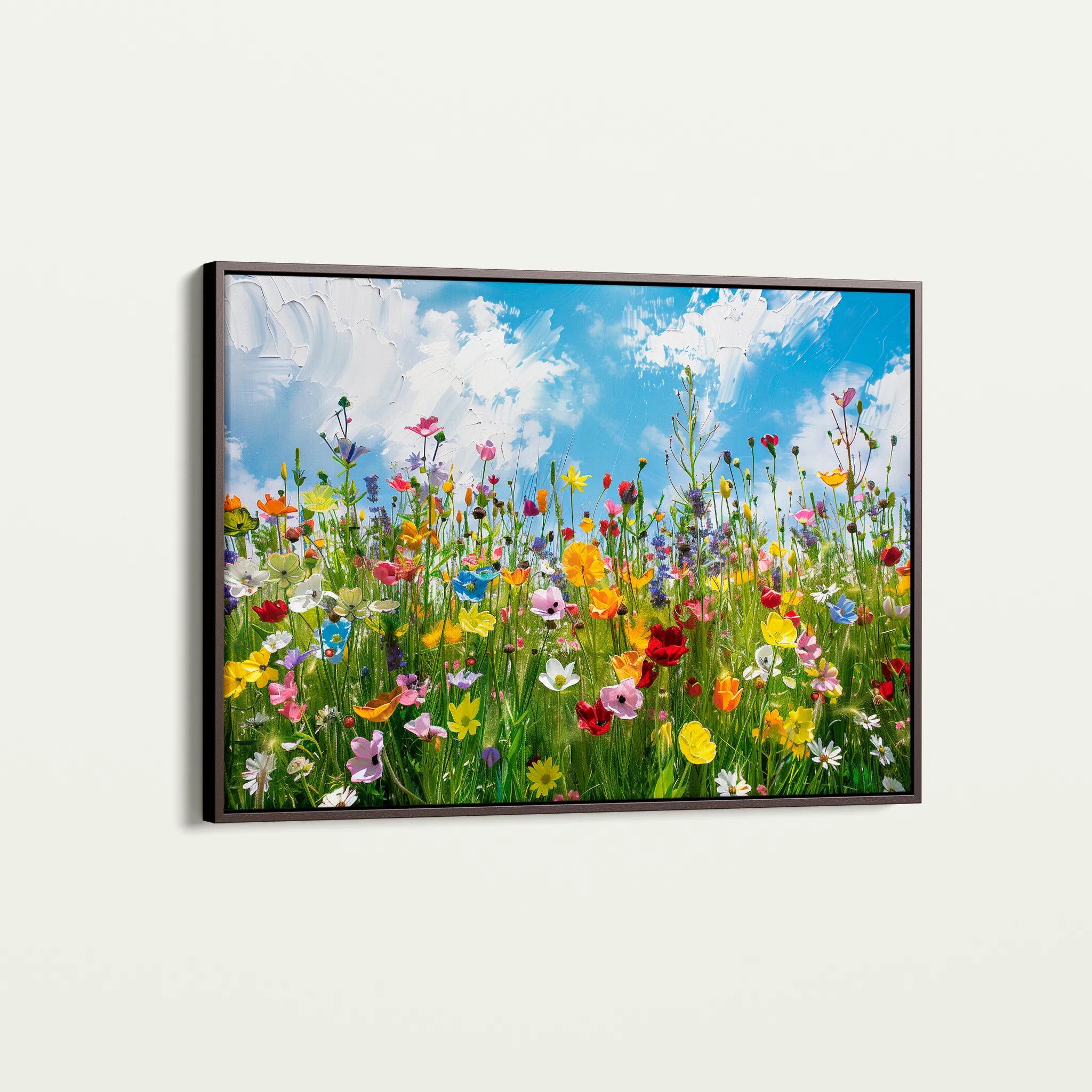 Floral 876 Canvas Art 18" x 24" / 45 x 60 cm / Black