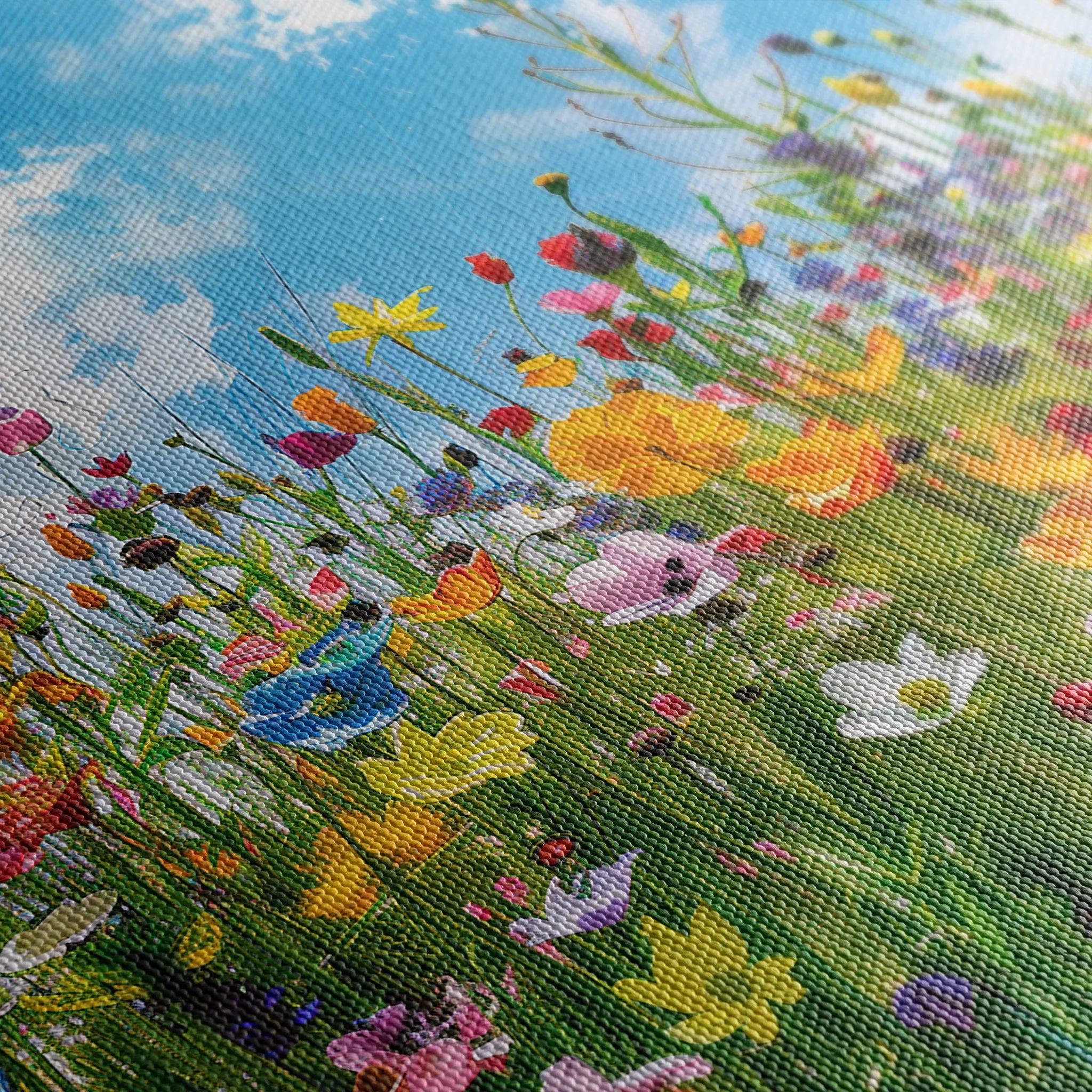 Floral 876 Canvas Art 18" x 24" / 45 x 60 cm / Black