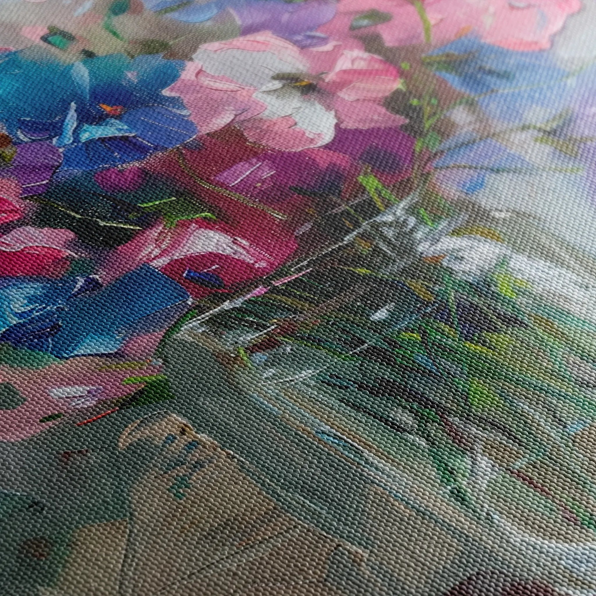 Floral 877 Canvas Art 18" x 24" / 45 x 60 cm / Black