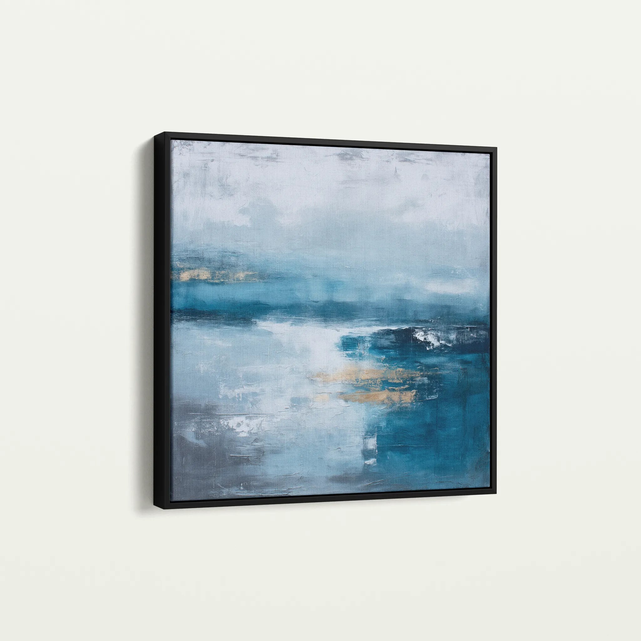 Abstract 878 Canvas Art 16" x 16" / 40 x 40 cm / Black
