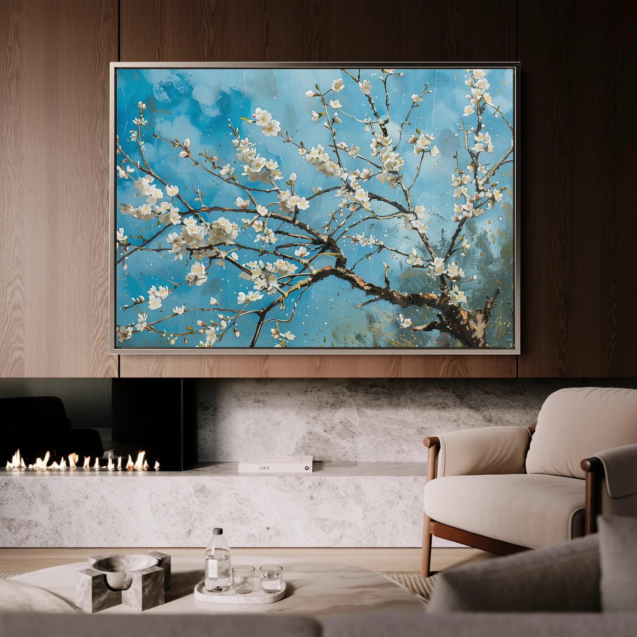 Floral 878 Canvas Art 18" x 24" / 45 x 60 cm / Black