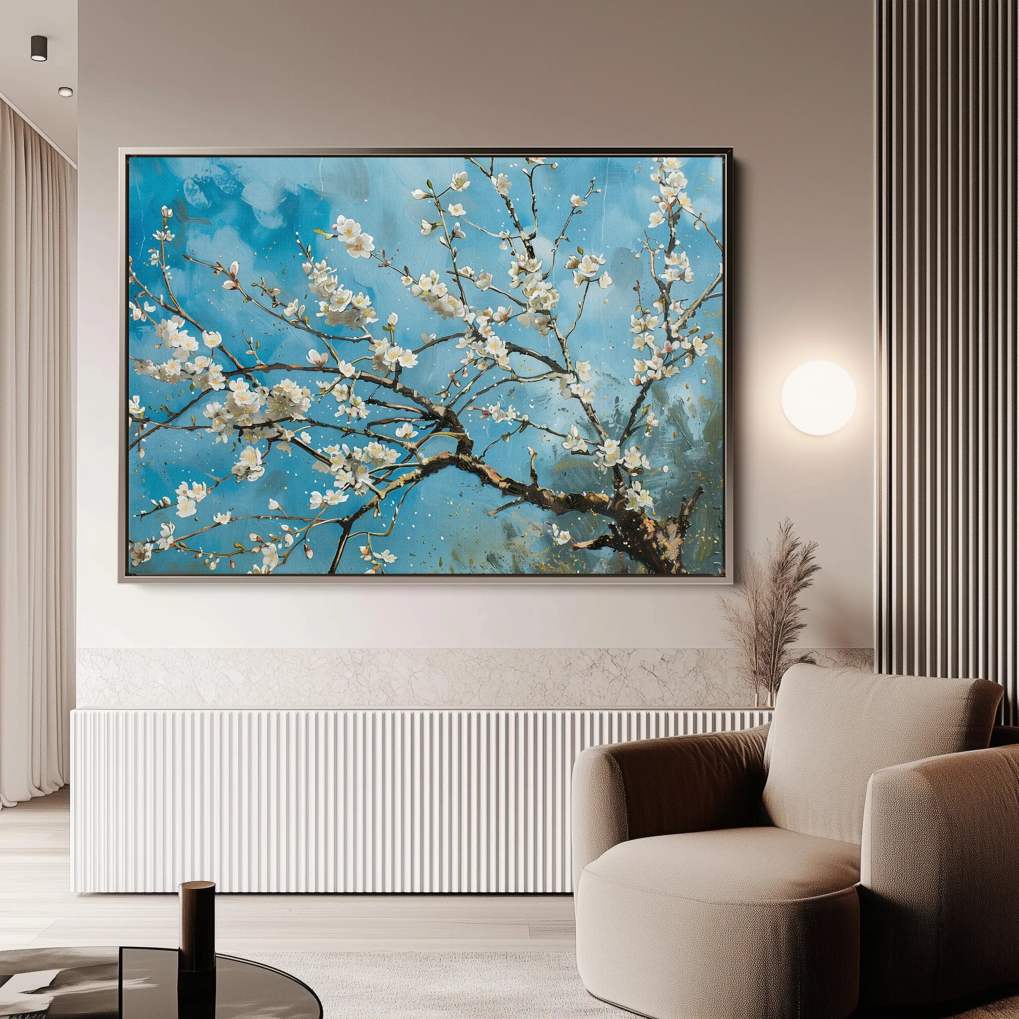 Floral 878 Canvas Art 18" x 24" / 45 x 60 cm / Black