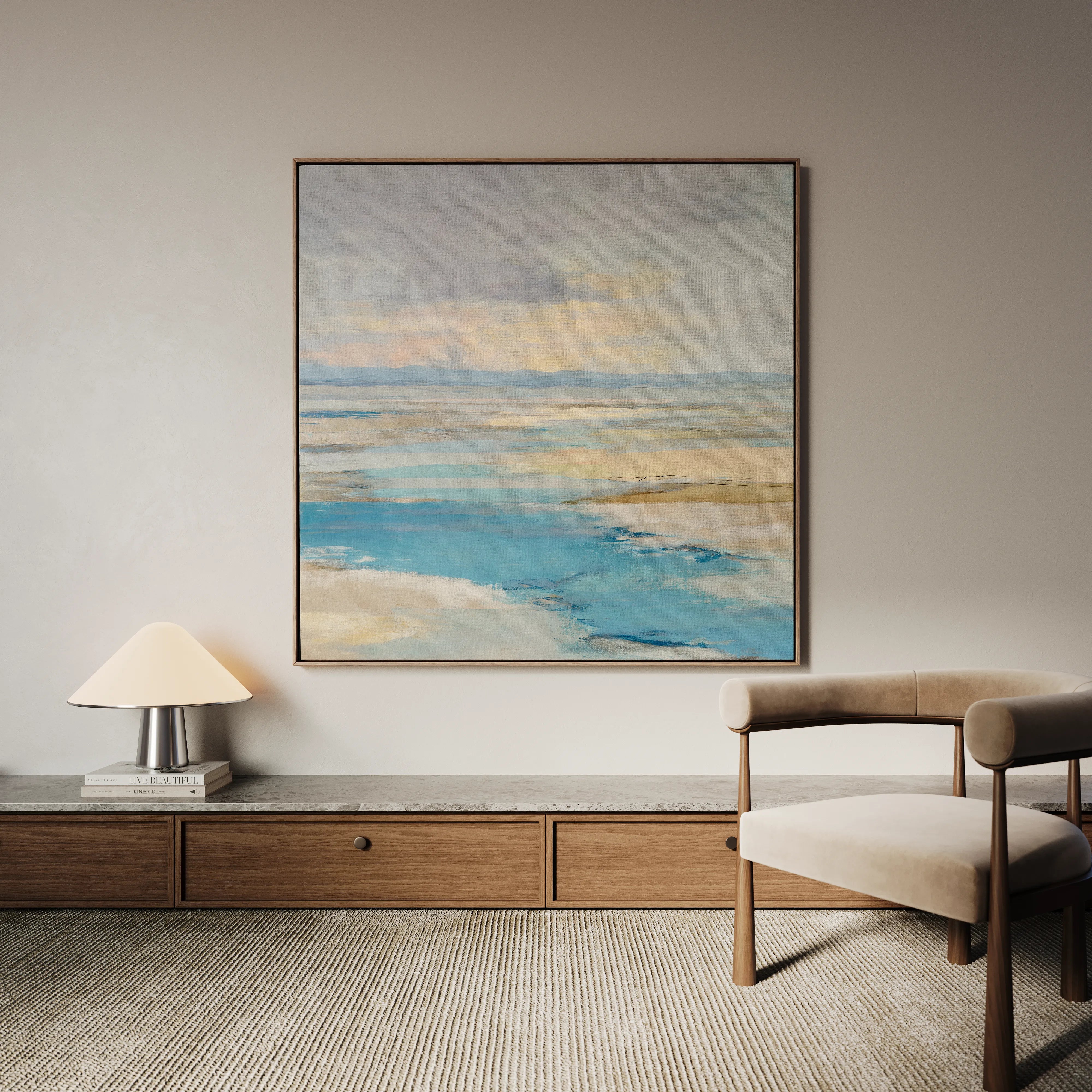 Abstract 879 Canvas Art 16" x 16" / 40 x 40 cm / Black