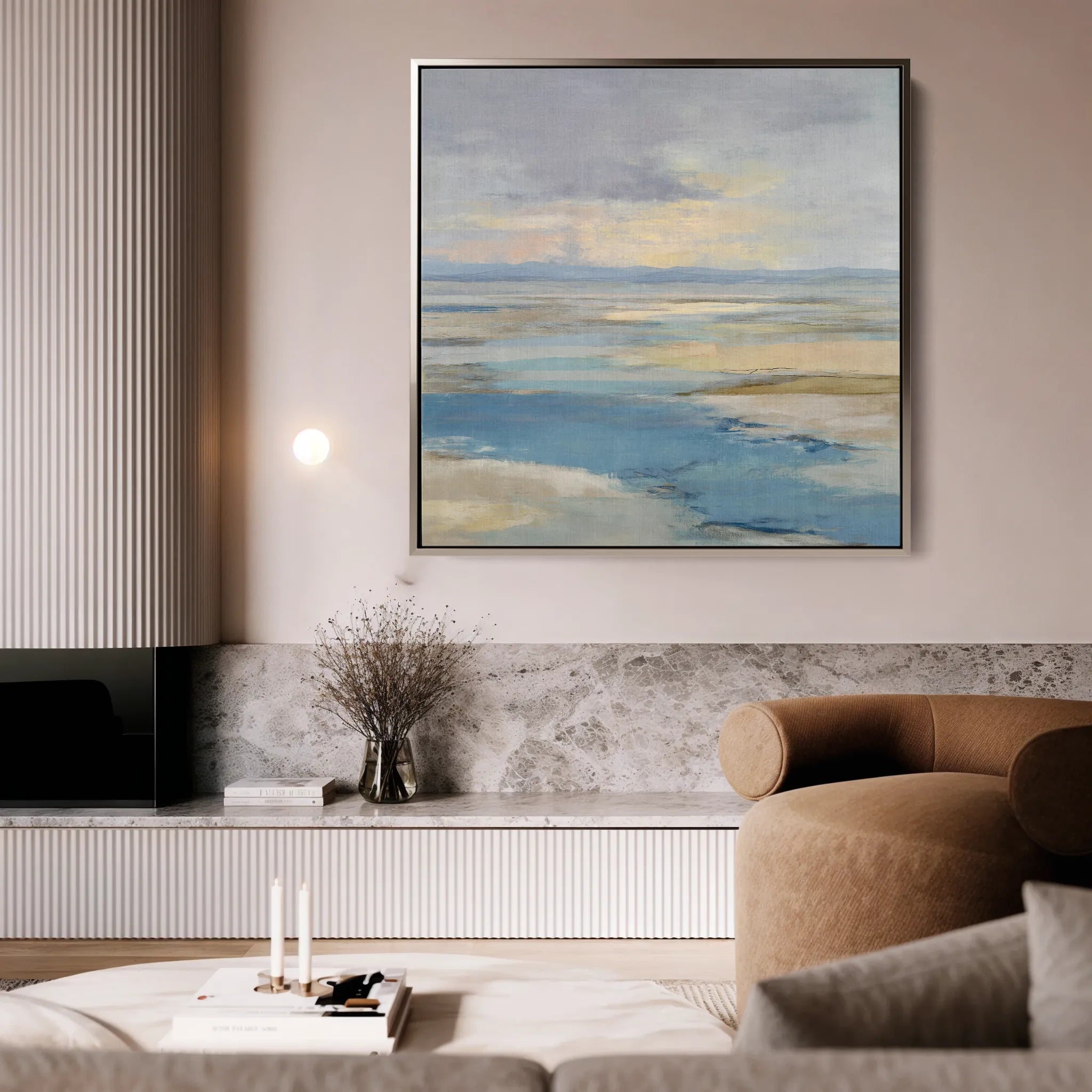 Abstract 879 Canvas Art 16" x 16" / 40 x 40 cm / Black