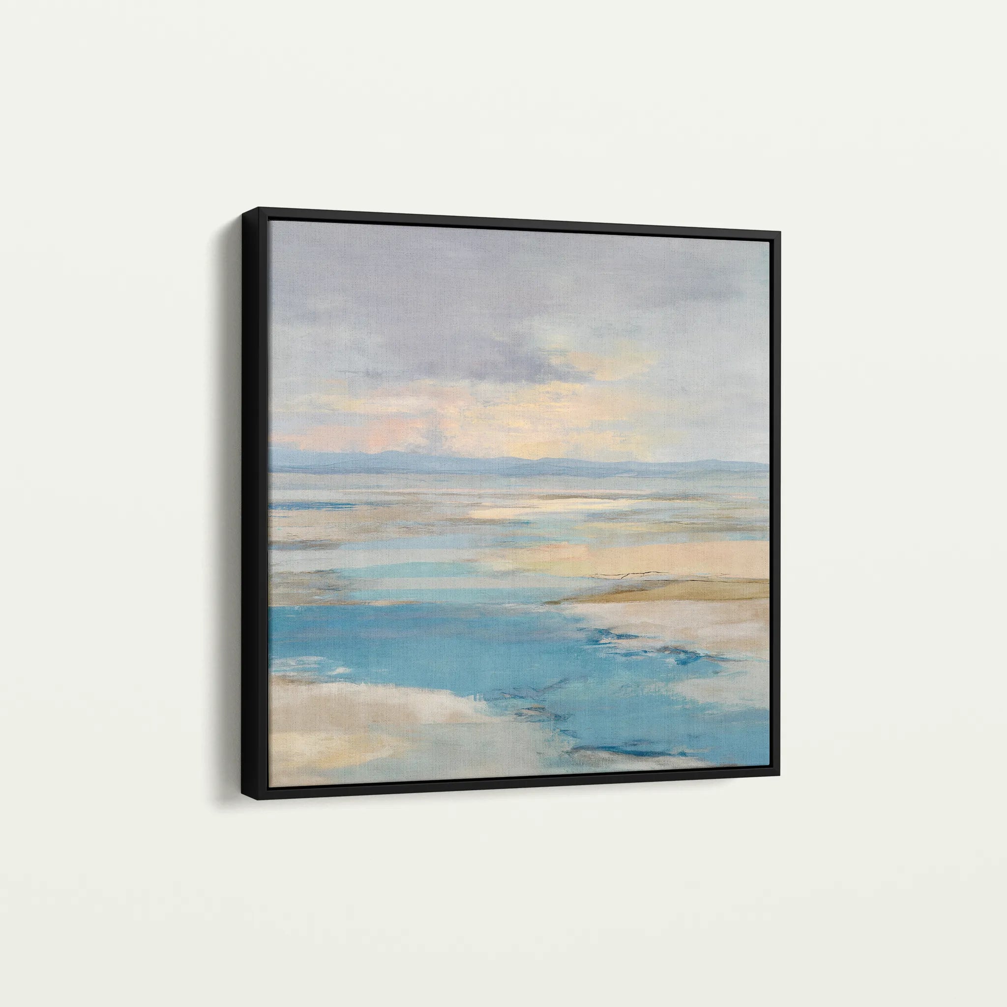 Abstract 879 Canvas Art 16" x 16" / 40 x 40 cm / Black