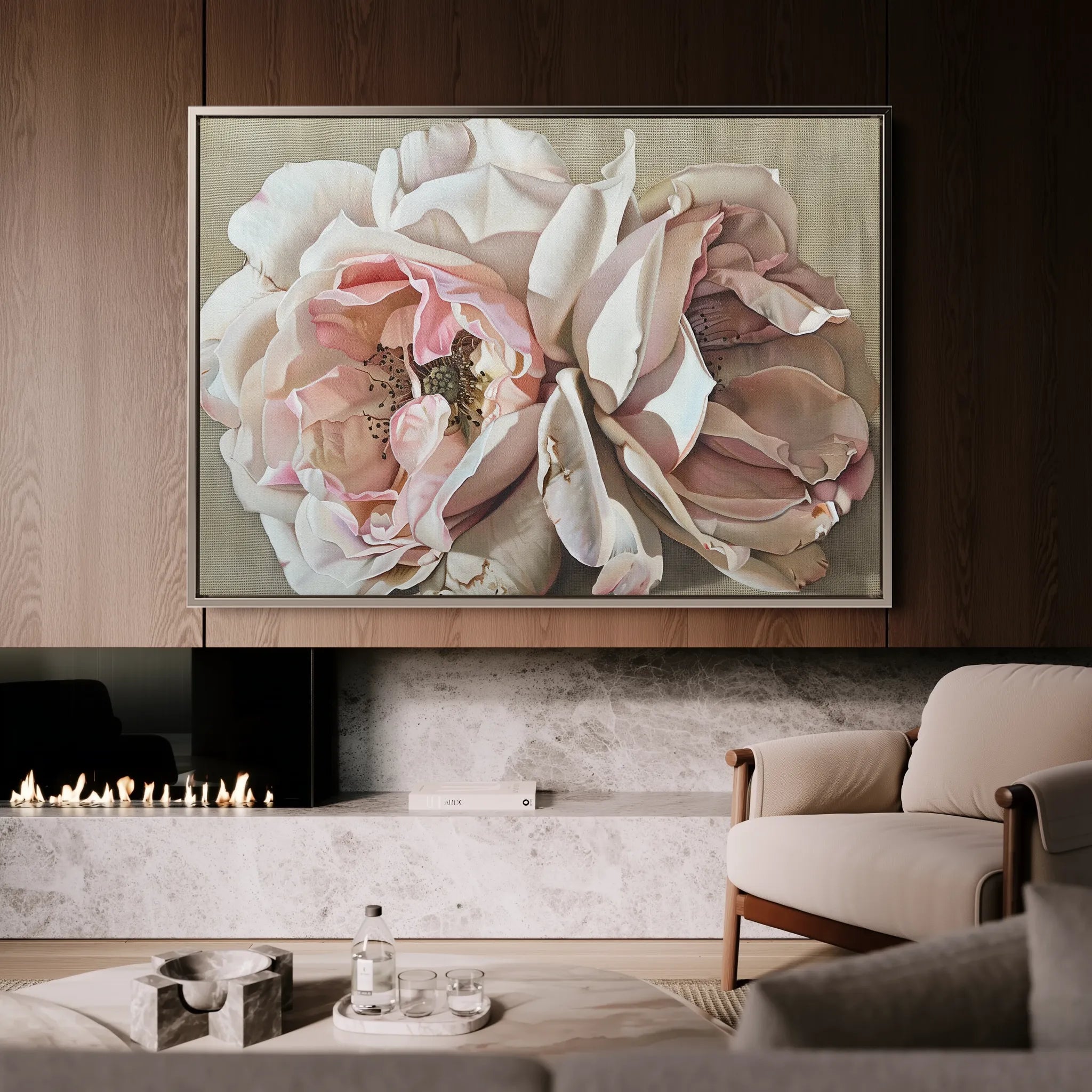 Floral 879 Canvas Art 18" x 24" / 45 x 60 cm / Black