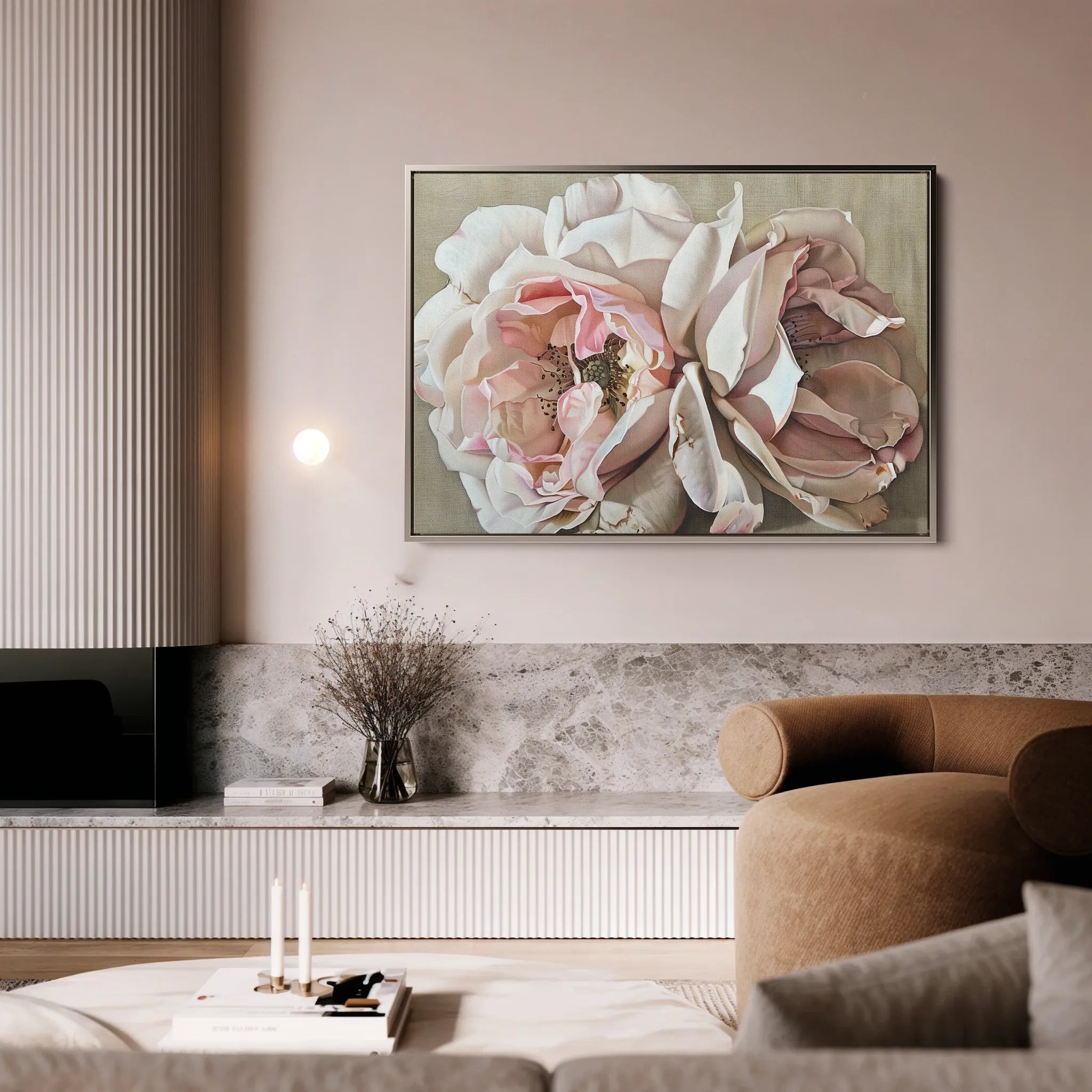 Floral 879 Canvas Art 18" x 24" / 45 x 60 cm / Black